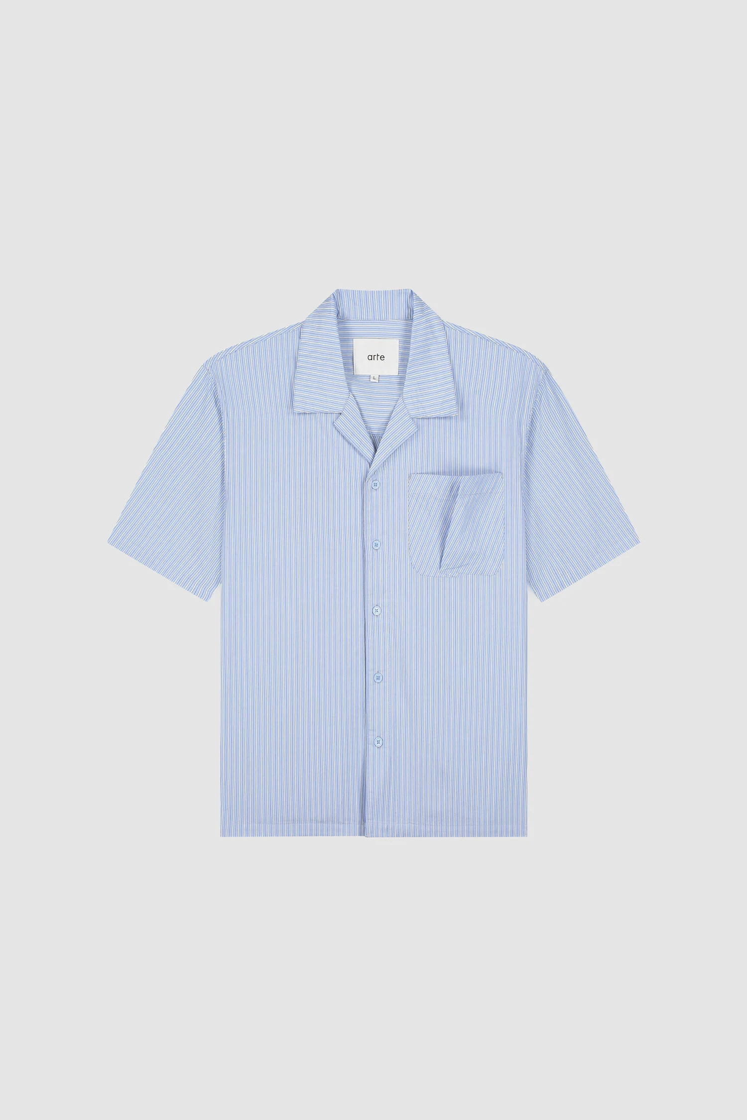 Chemise à poche plissée - Rayée - Image 9