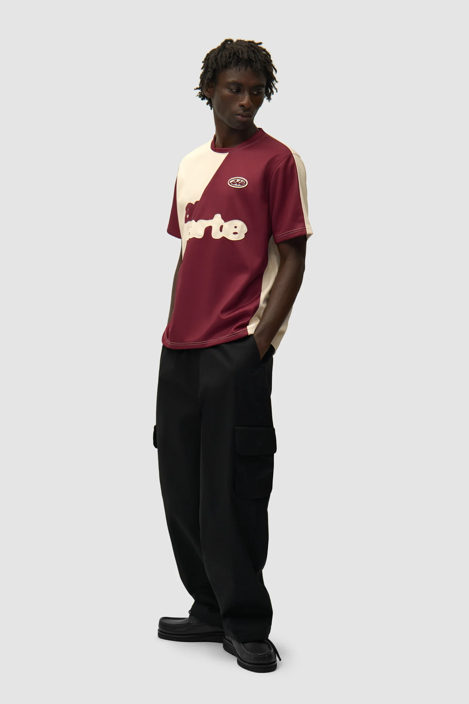 T-shirt de football - Bordeaux/Crème - Image 5