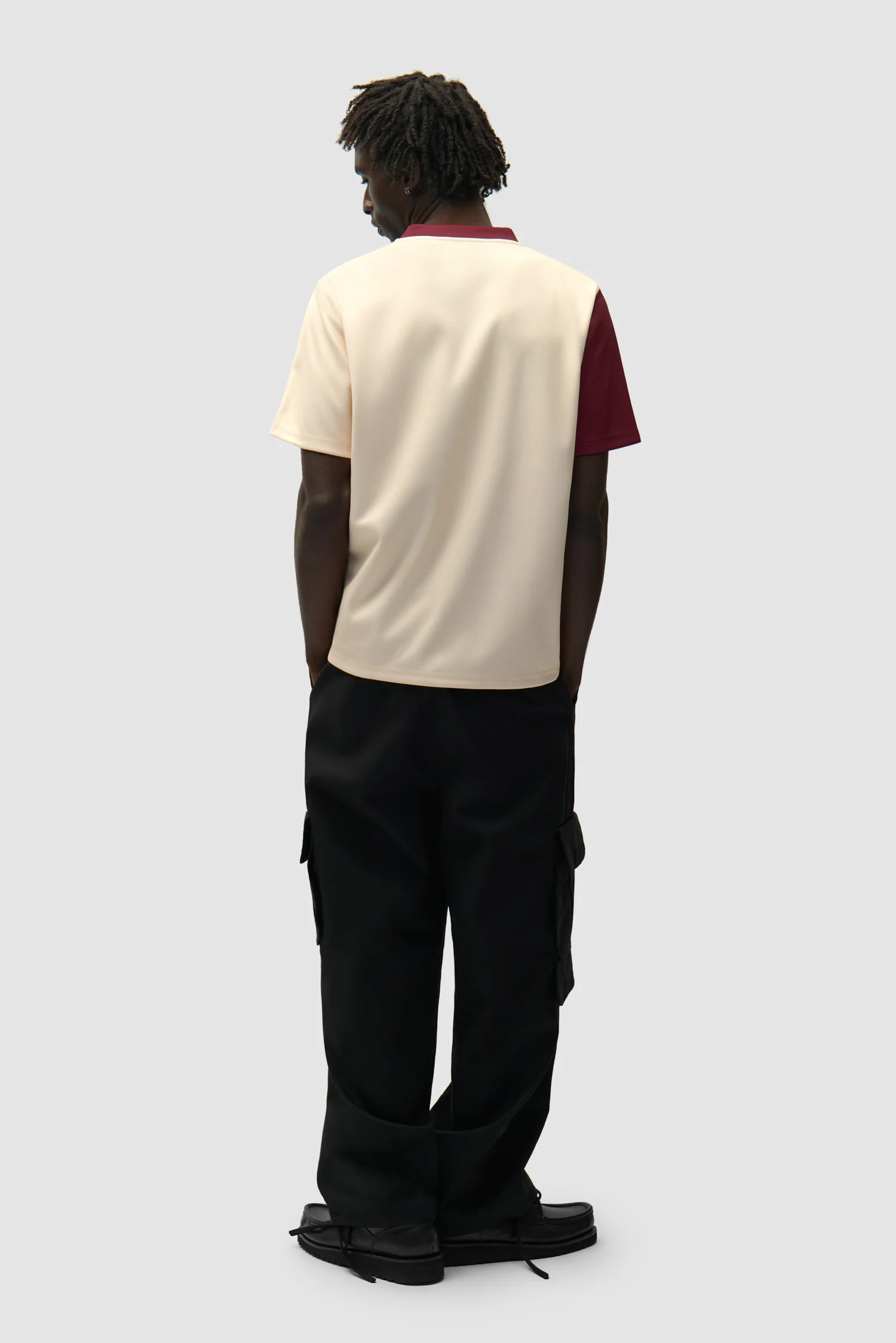 T-shirt de football - Bordeaux/Crème - Image 6