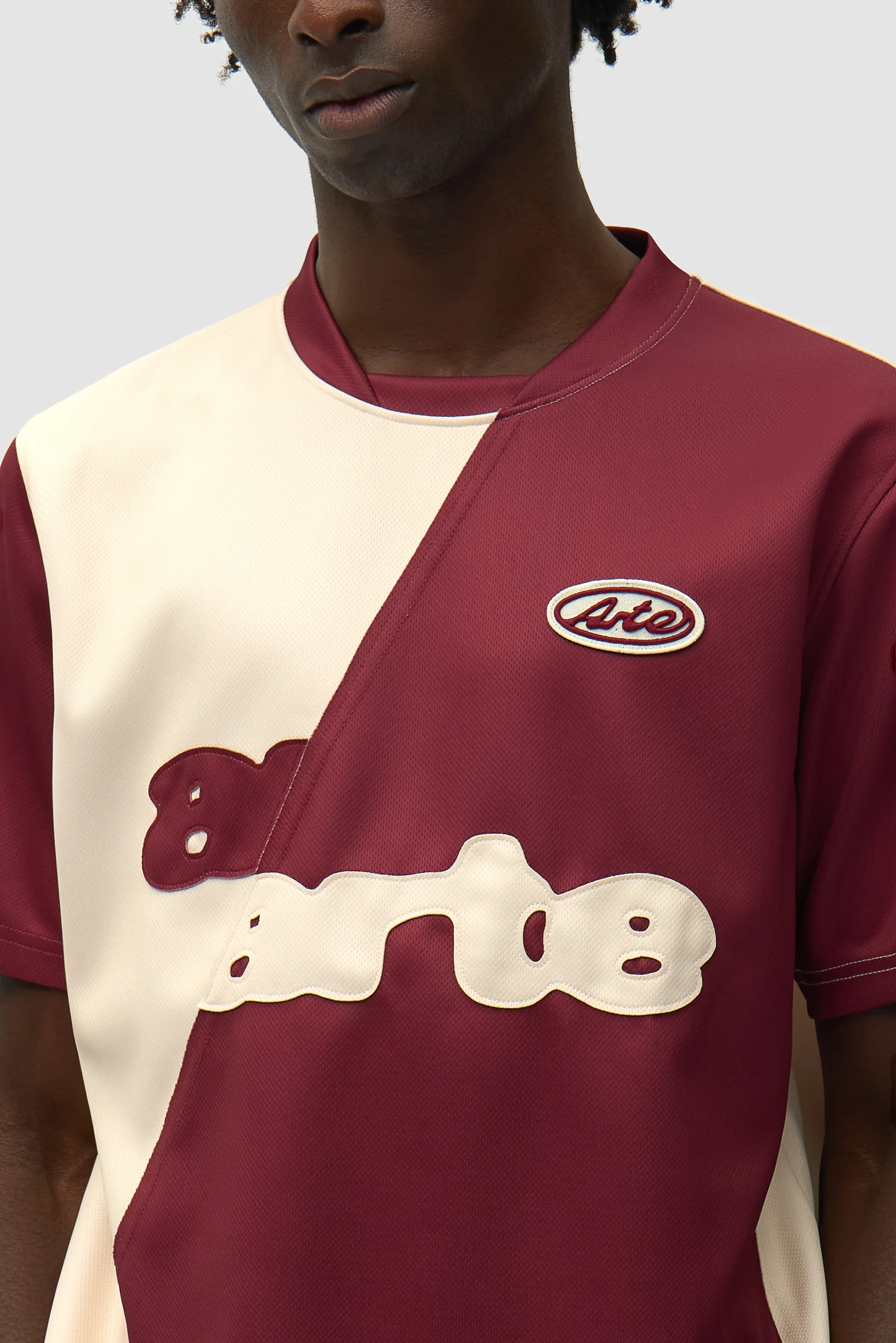 T-shirt de football - Bordeaux/Crème - Image 8
