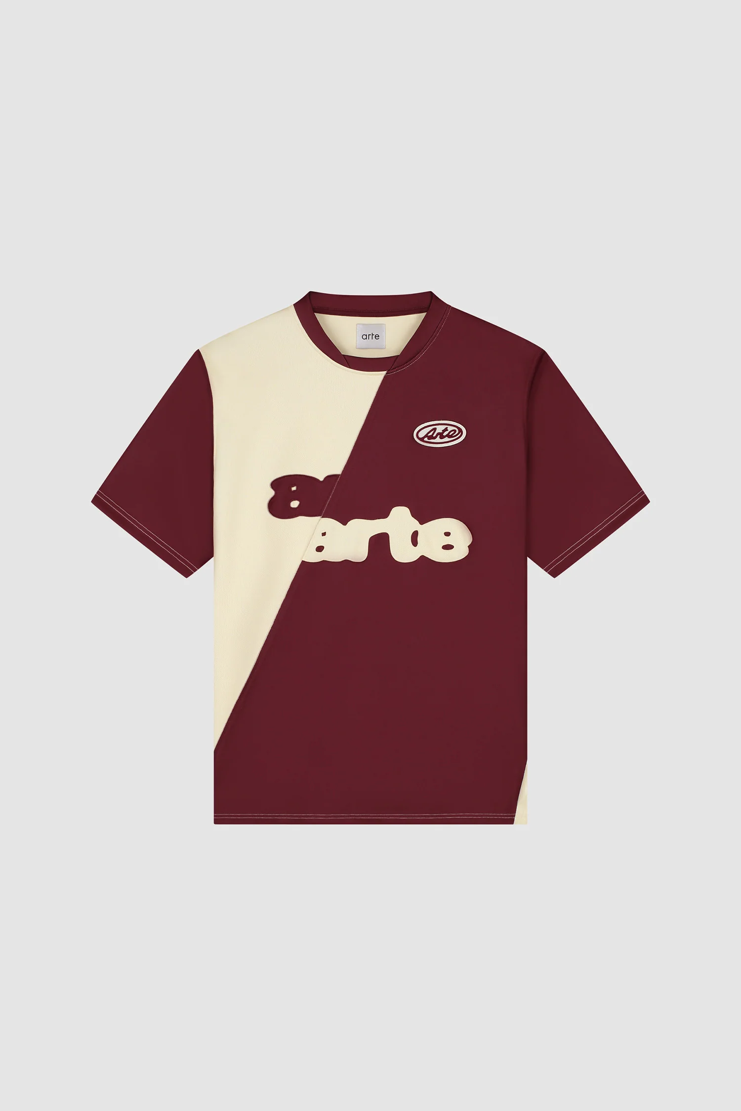 T-shirt de football - Bordeaux/Crème - Image 9
