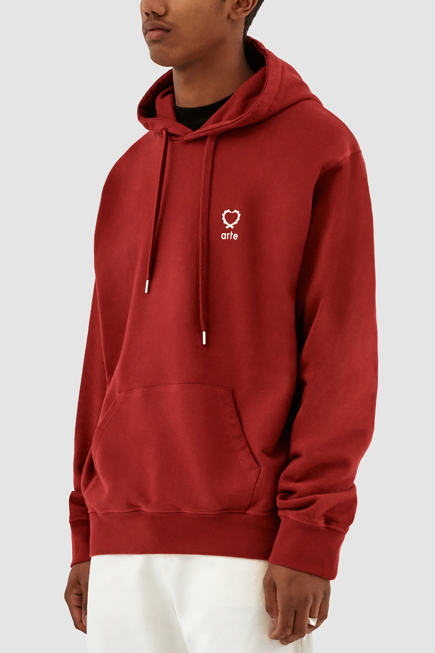 Sweat à capuche Hank Small Heart - Bordeaux - Image 7