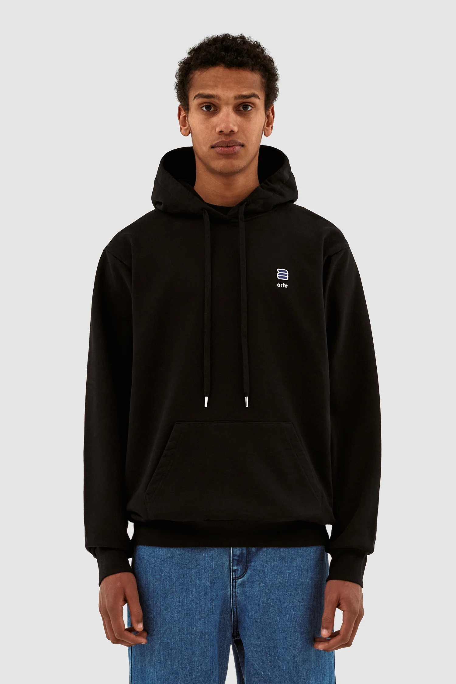 Sweat à capuche avec logo Harmon A - Noir - Image 2