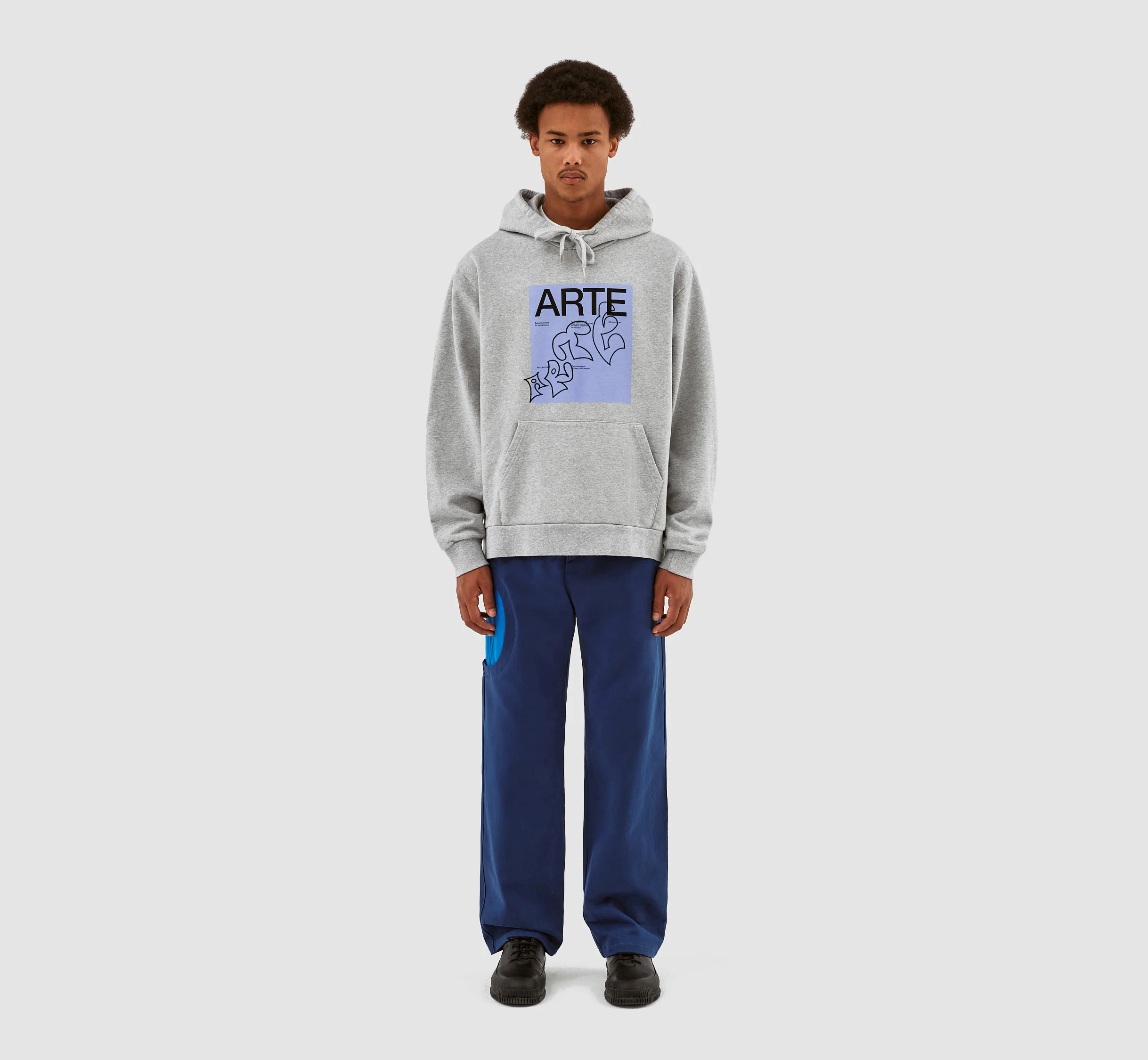 Sweat à capuche Harris Blue Front - Gris - Image 4