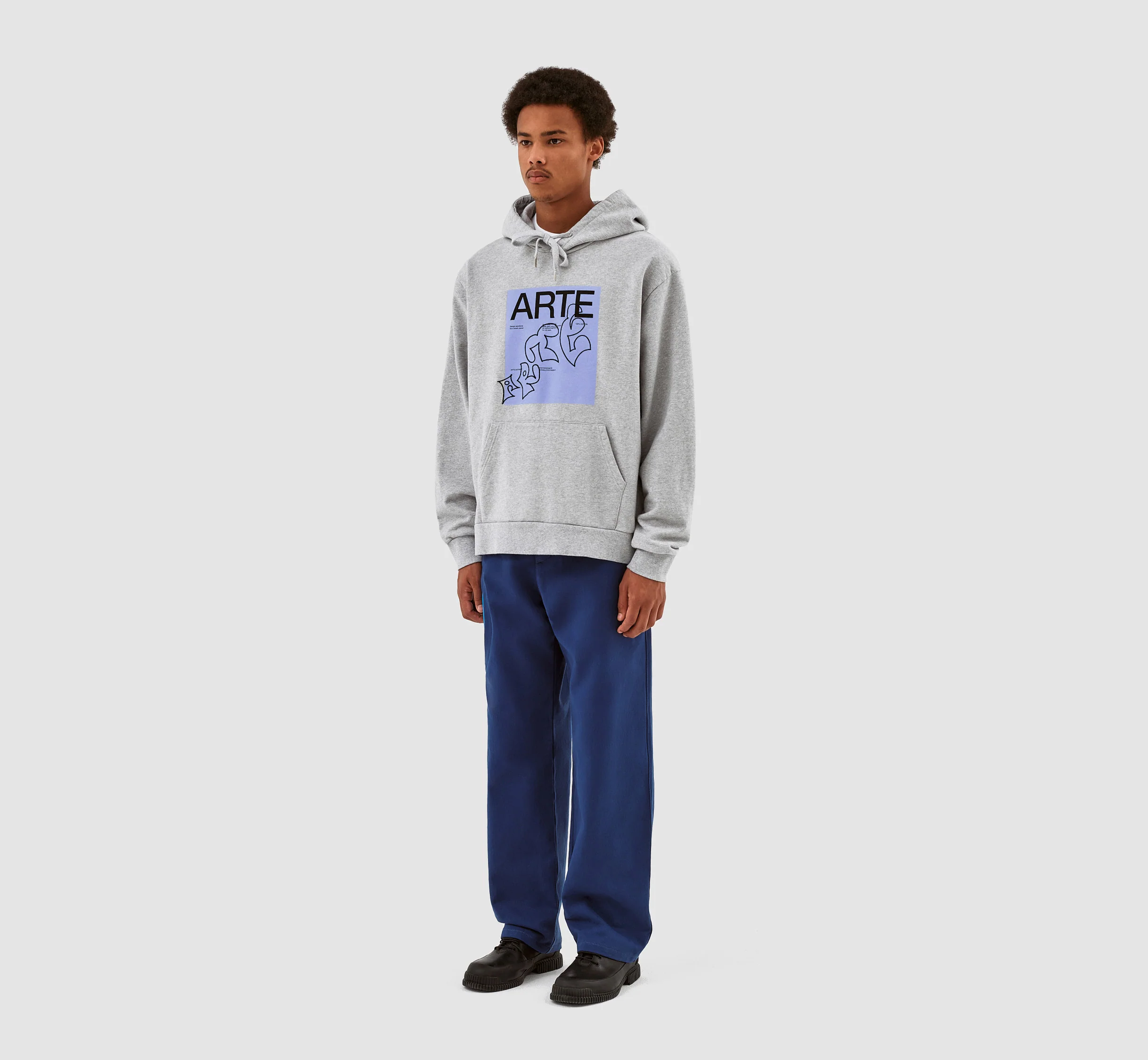 Sweat à capuche Harris Blue Front - Gris - Image 5