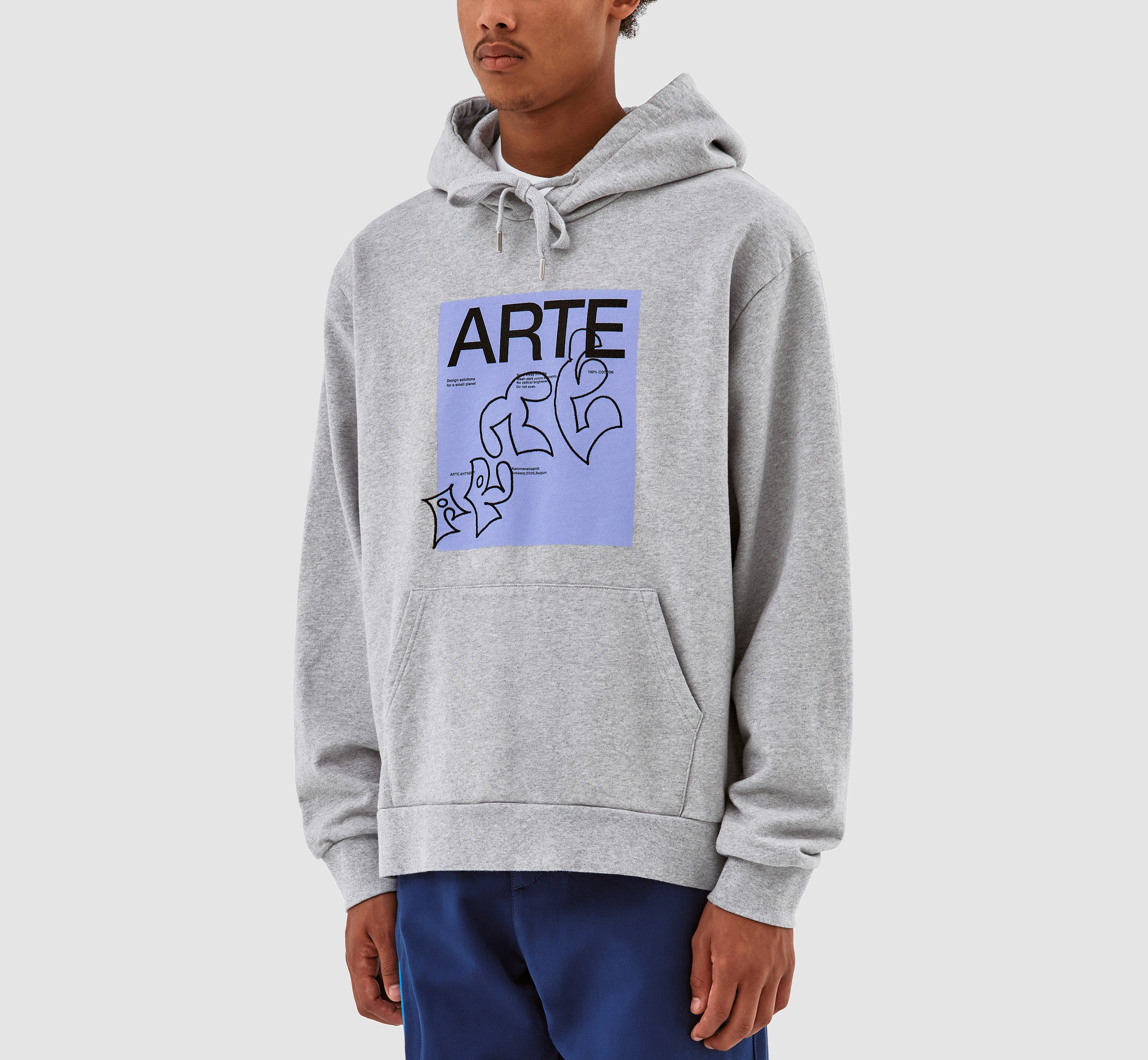Sweat à capuche Harris Blue Front - Gris - Image 7