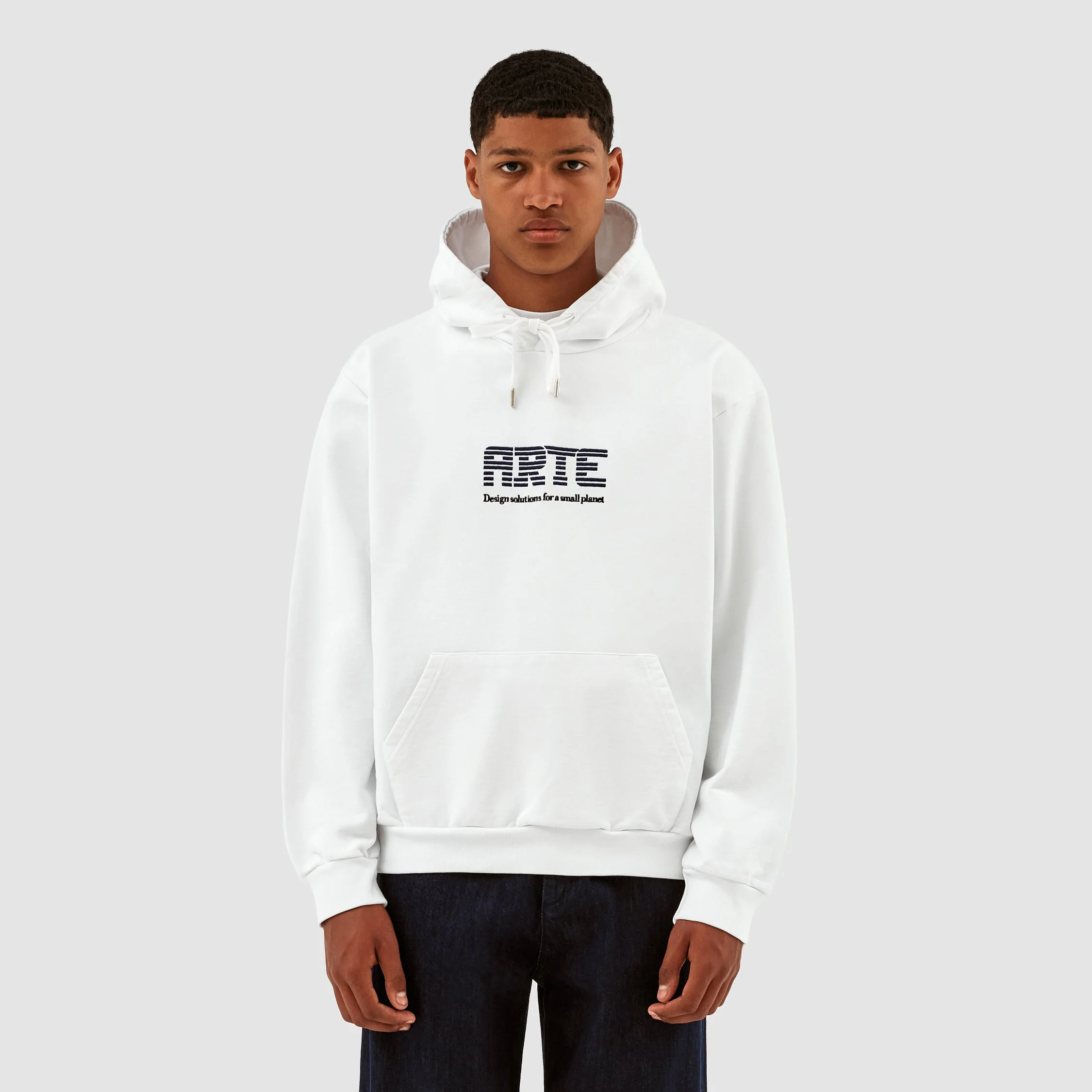 Sweat à capuche Harris Patch Logo - Blanc