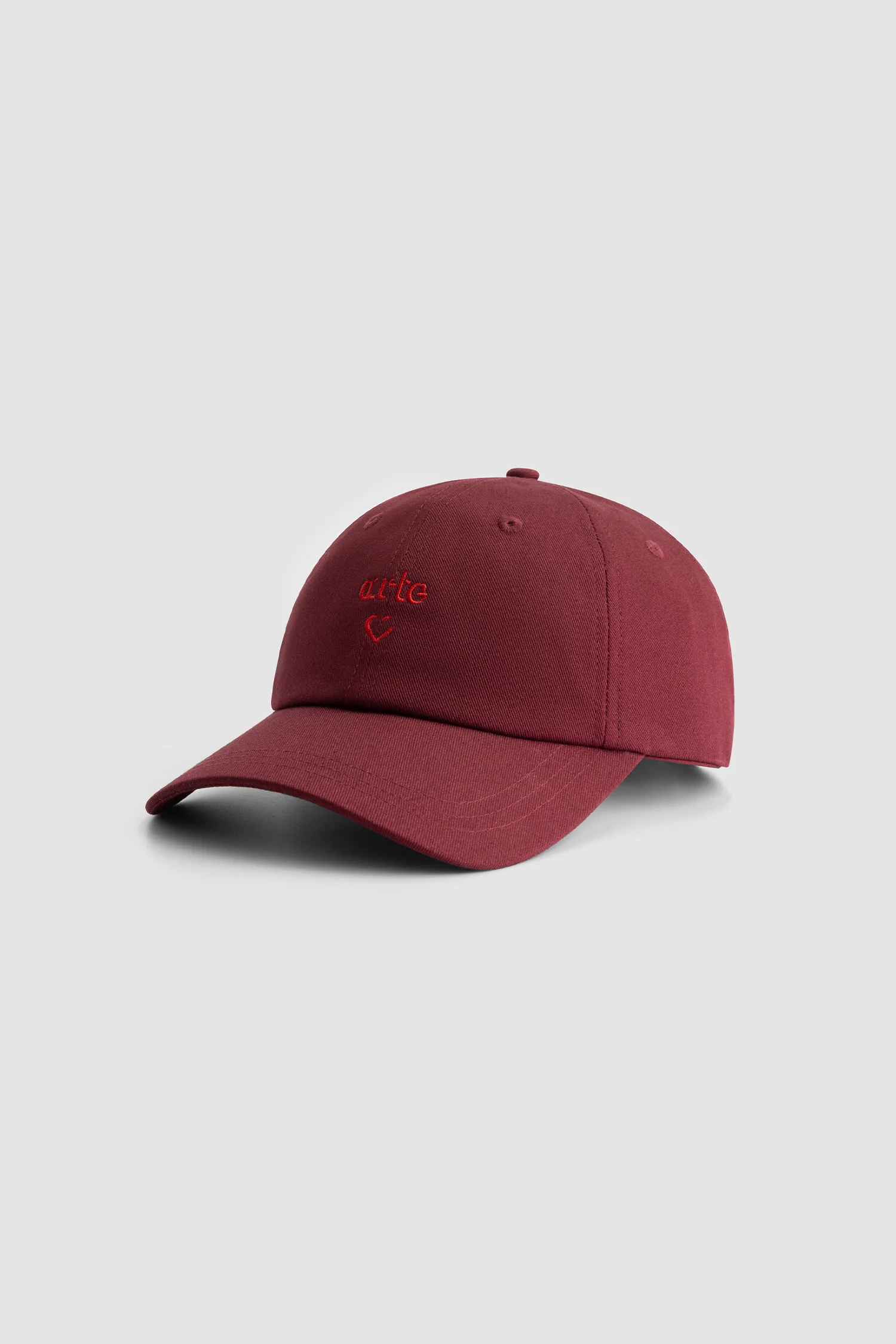 Casquette avec logo en forme de cœur - Bordeaux - Image 2