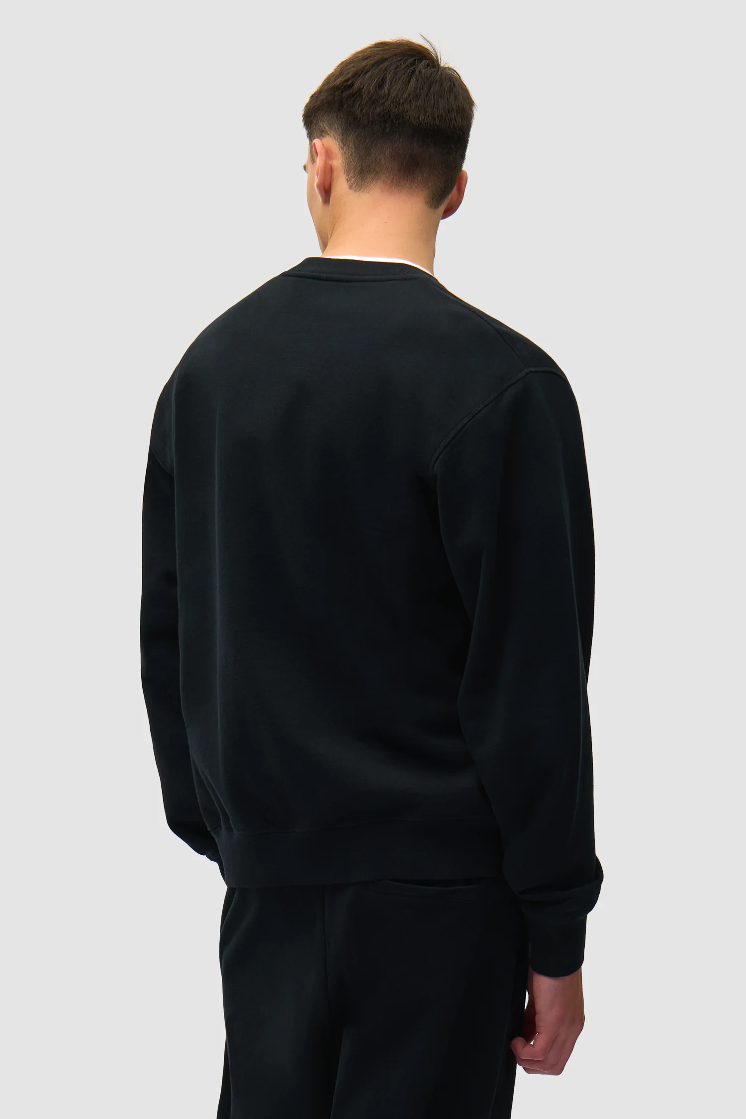 T-shirt à col rond avec logo cœur - Noir - Image 3