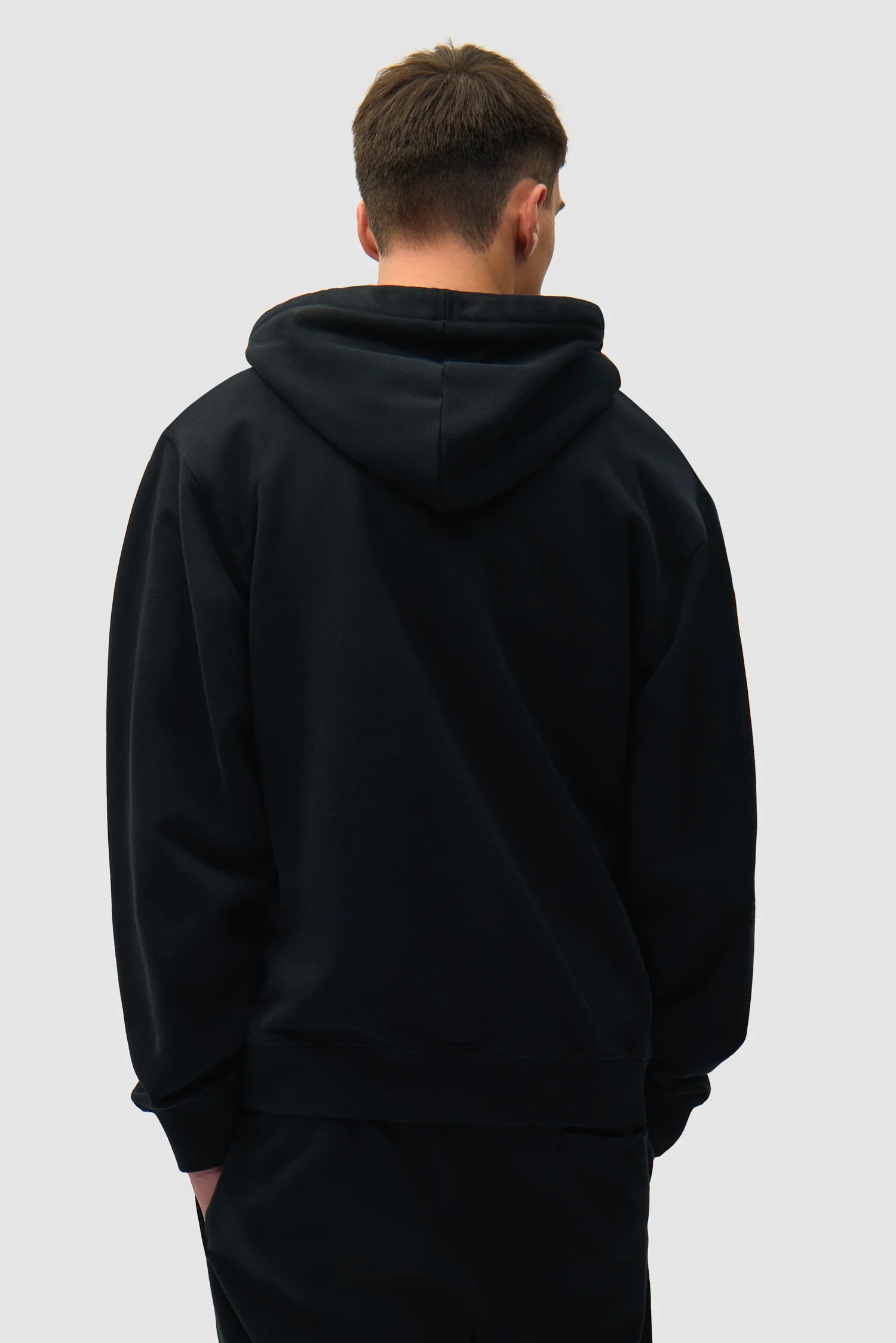 Sweat à capuche avec logo en forme de cœur - Noir - Image 3