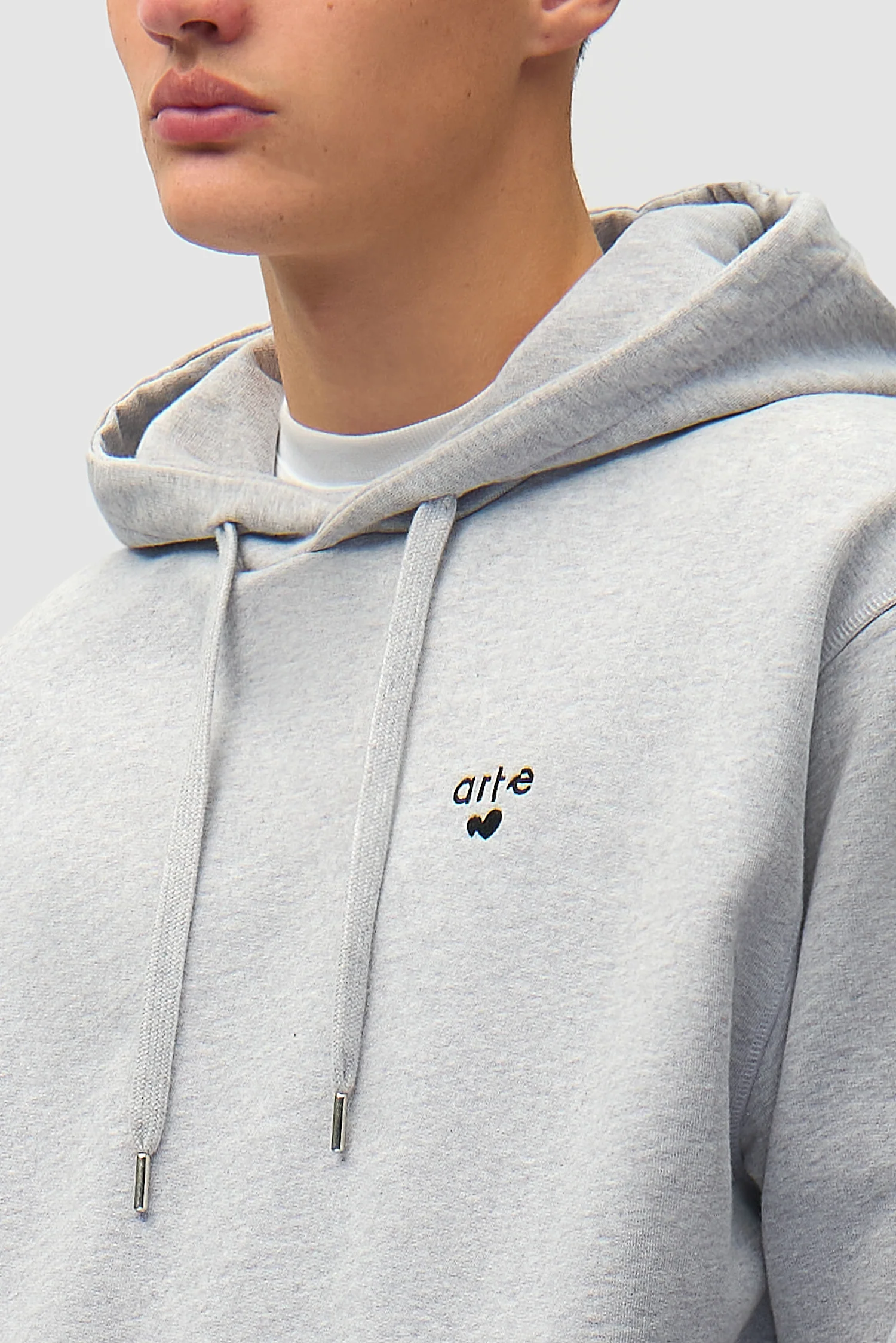 Sweat à capuche avec logo cœur - Gris - Image 8