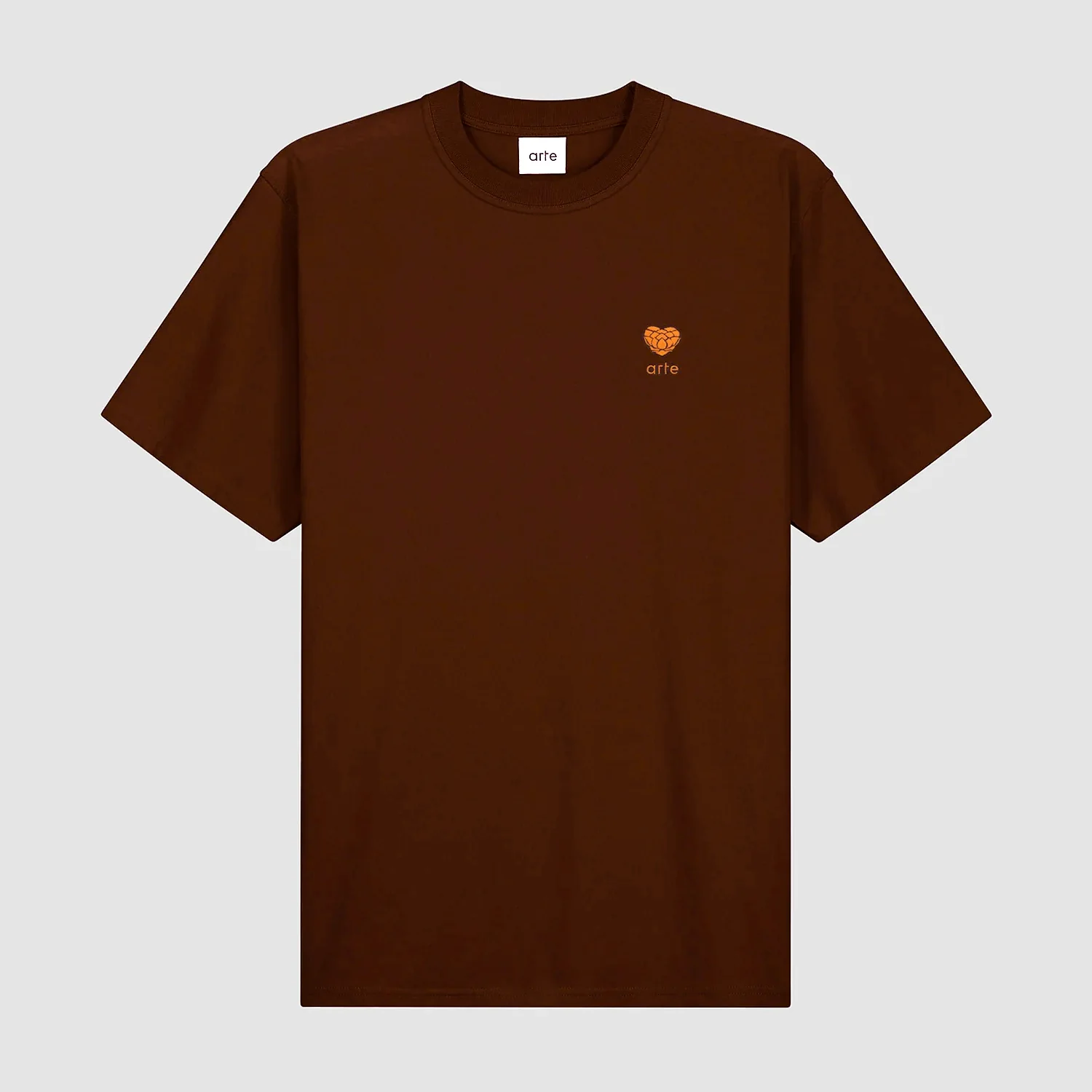 T-shirt avec logo en forme de cœur - Marron