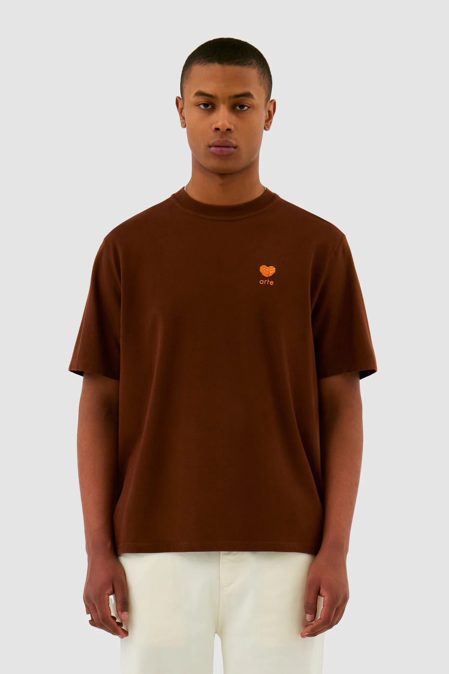 T-shirt avec logo en forme de cœur - Marron - Image 2
