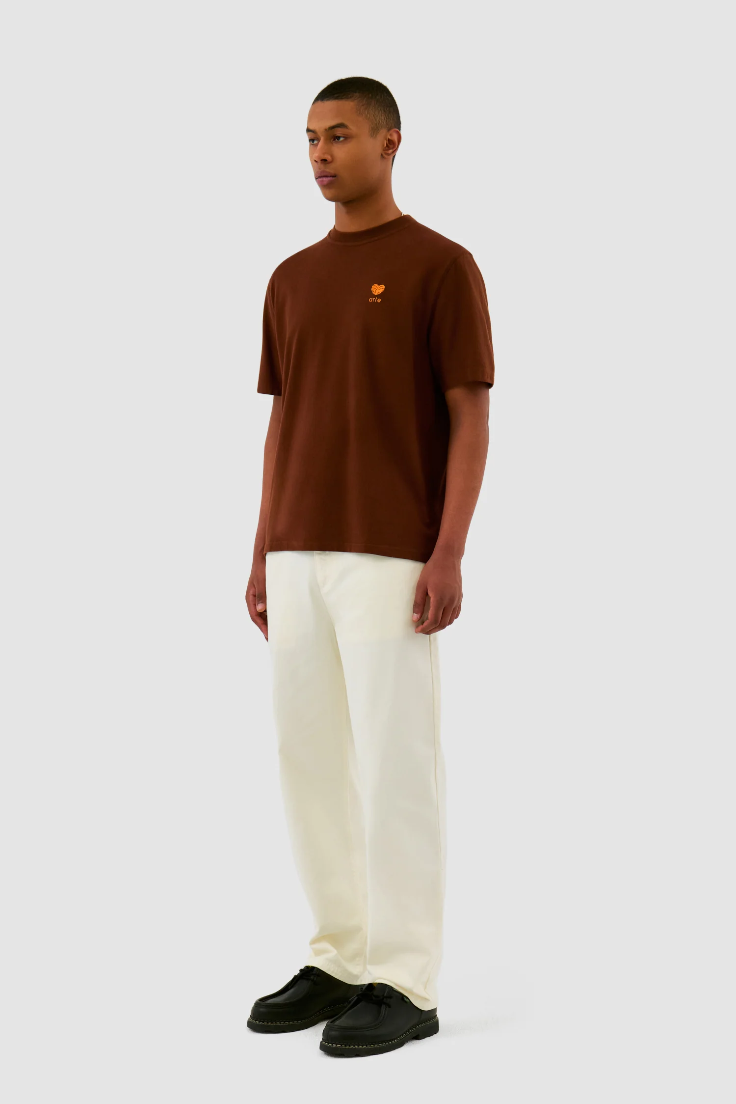 T-shirt avec logo en forme de cœur - Marron - Image 5