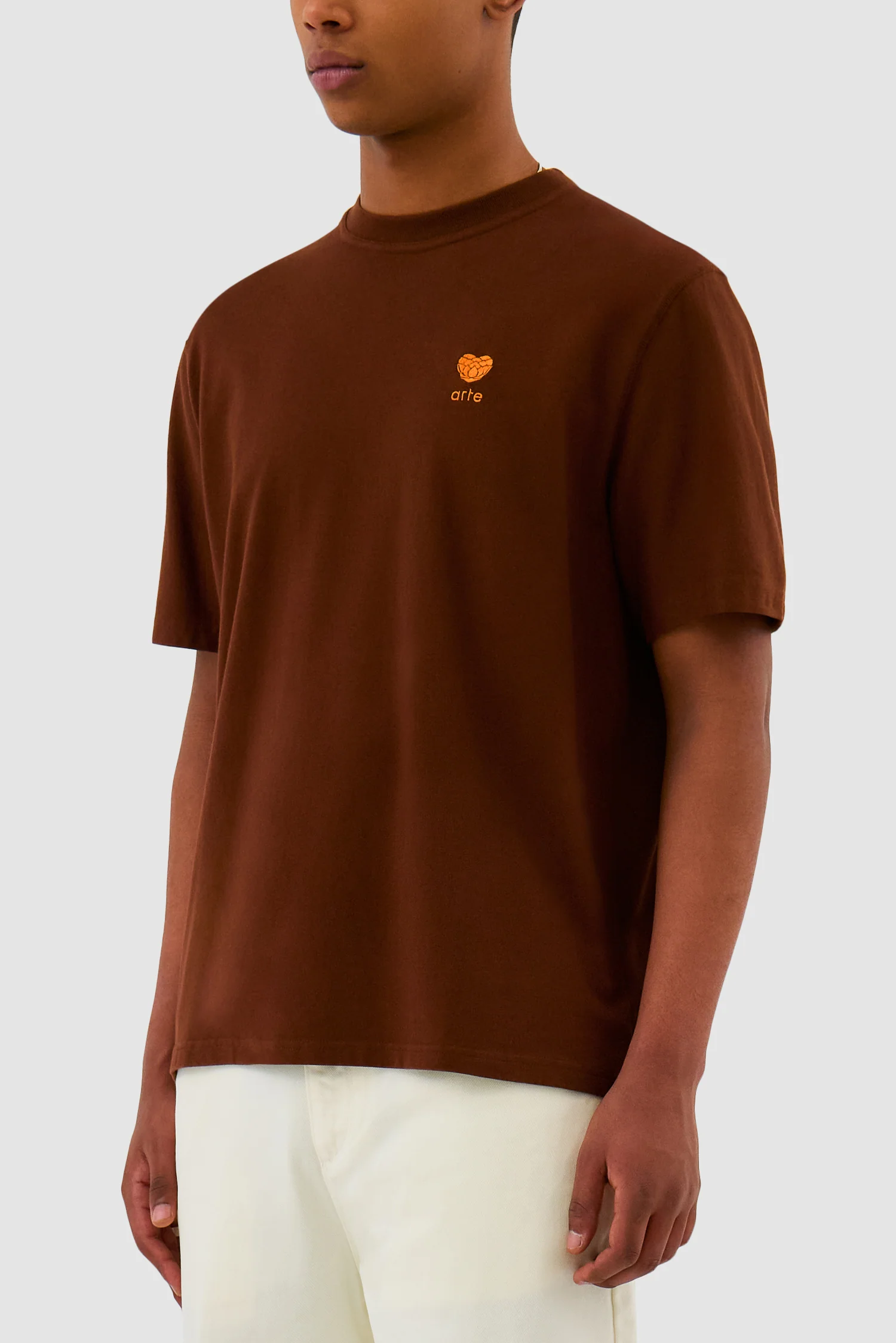 T-shirt avec logo en forme de cœur - Marron - Image 7