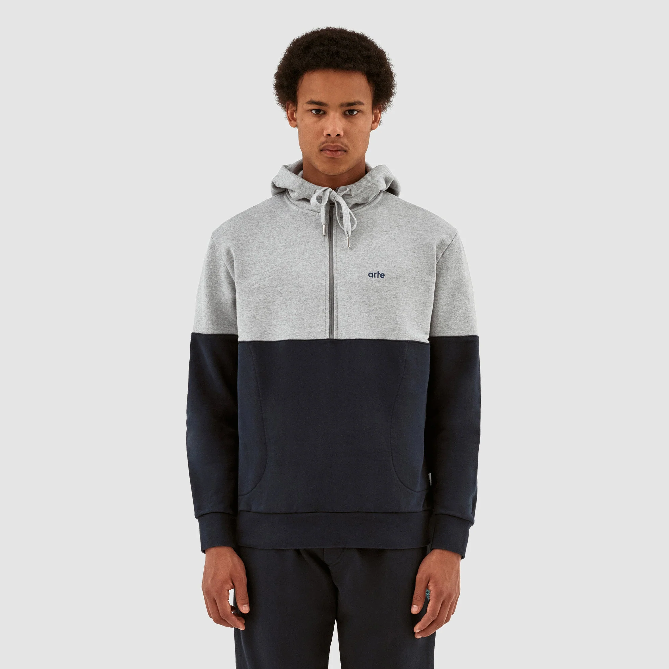 Henny Multi Hoodie - Gris/Marine