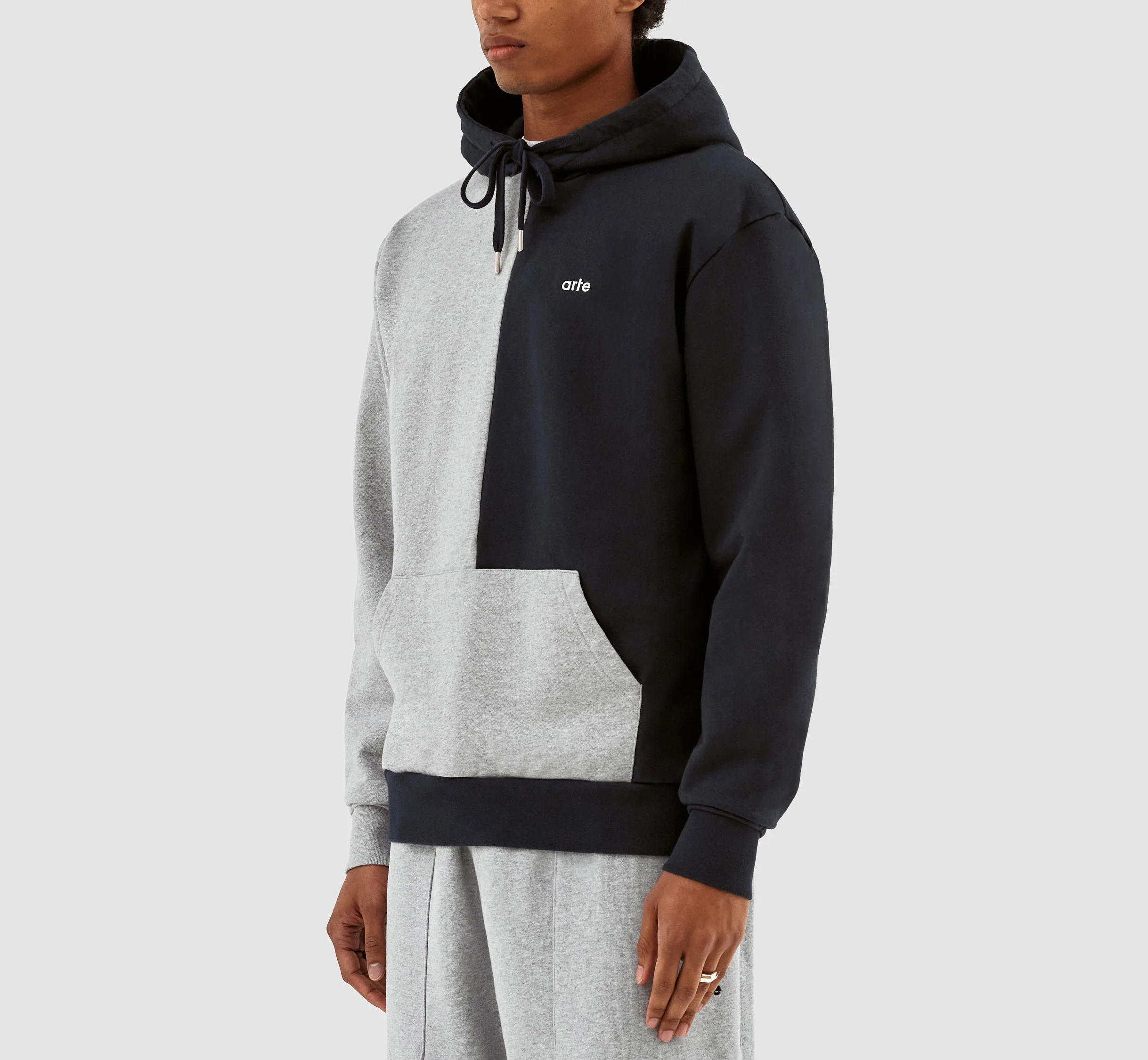 Herbert Colorblock Hoodie - Gris/Marine - Image 7