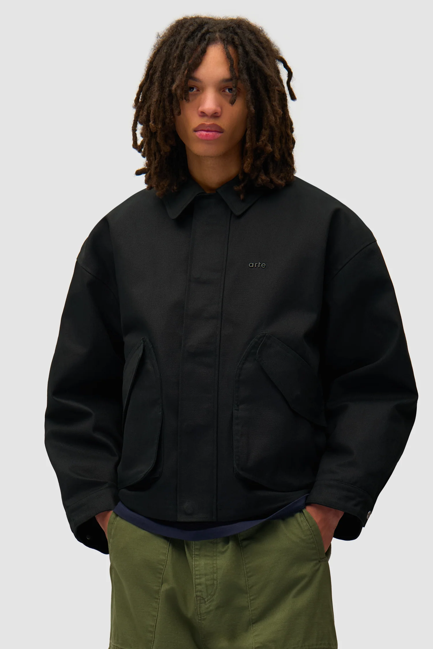 Veste à poches inclinées - Noir (défaut) - Image 2