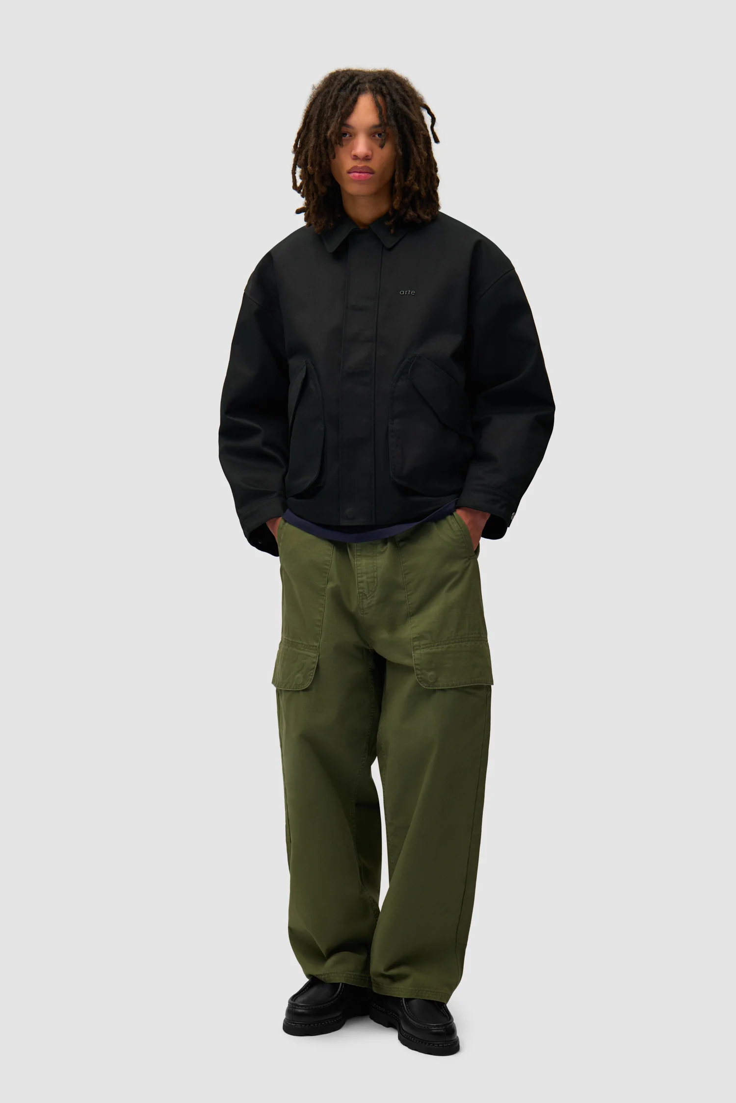 Veste à poches inclinées - Noir (défaut) - Image 4