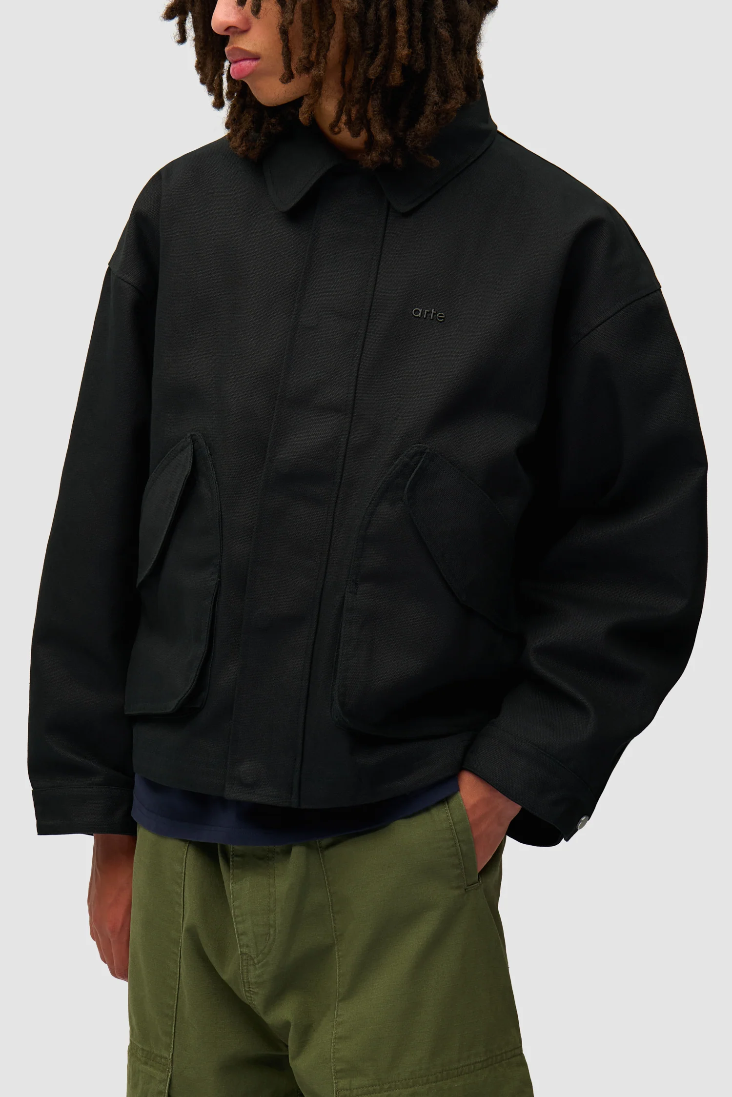 Veste à poches inclinées - Noir (défaut) - Image 7