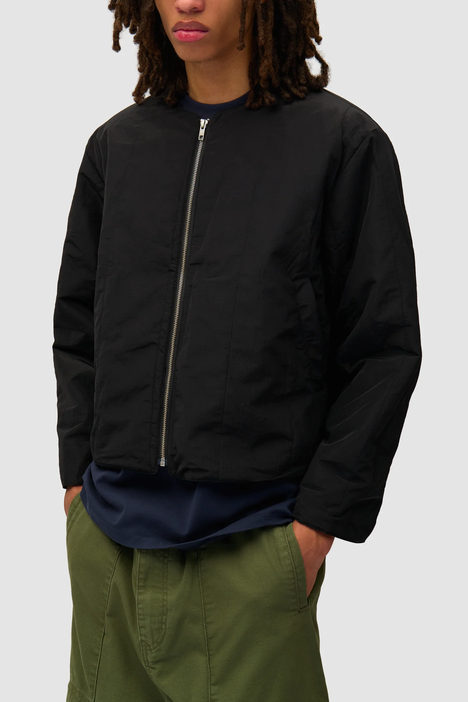 Veste à poches inclinées - Noir (défaut) - Image 8