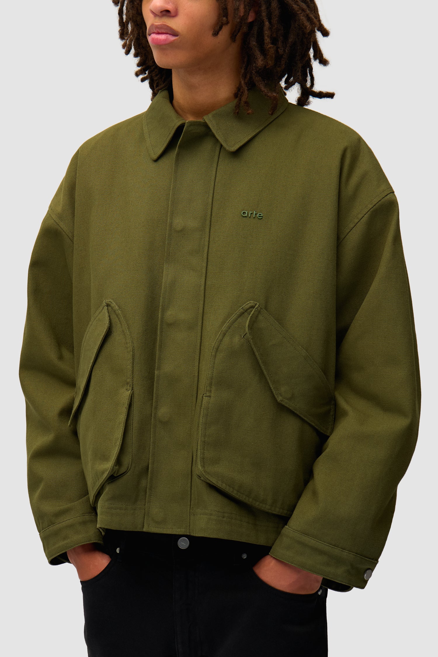 Veste à poches inclinées - Vert (défaut) - Image 7