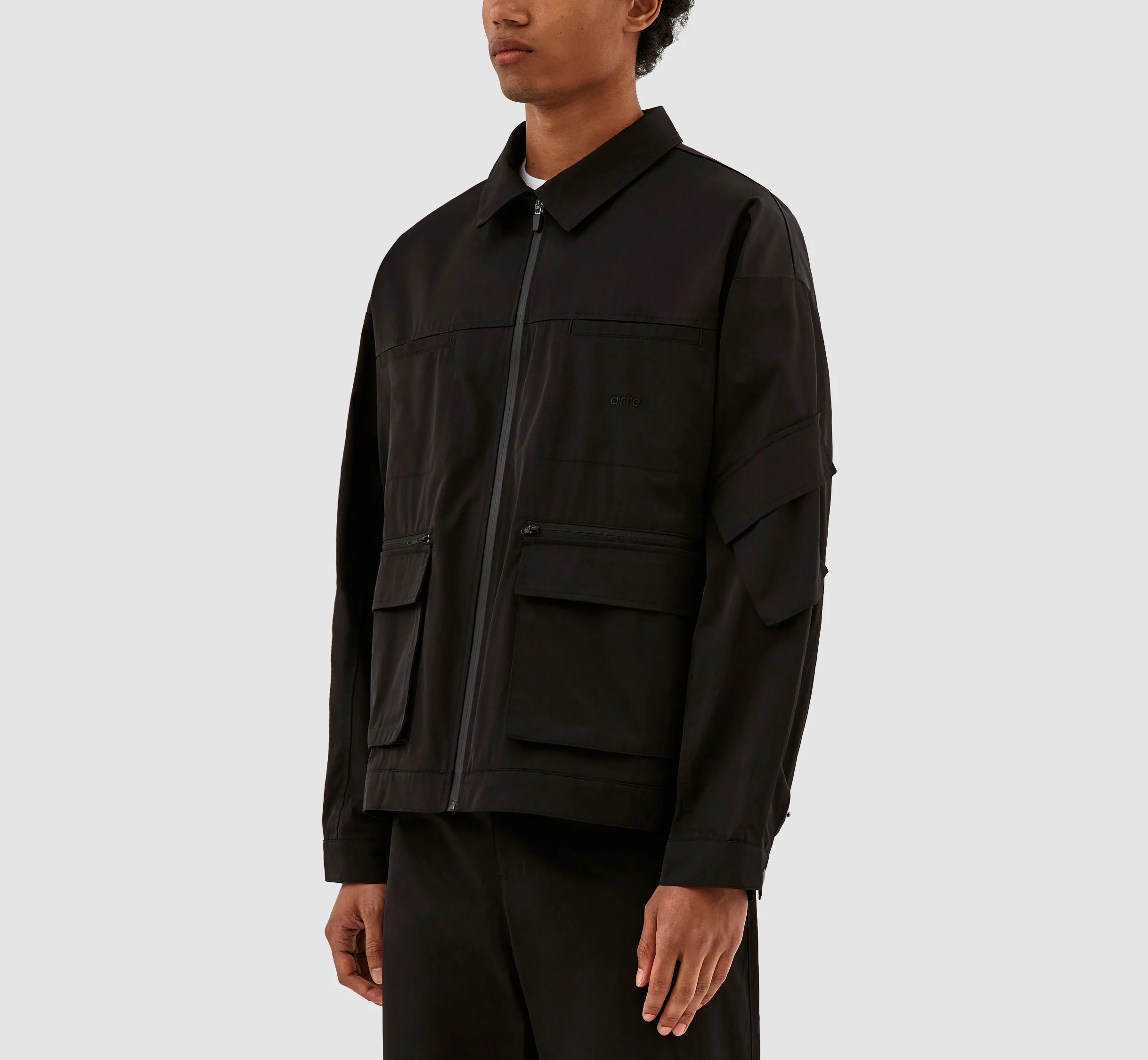 Veste Jack à double poche - Noir - Image 4