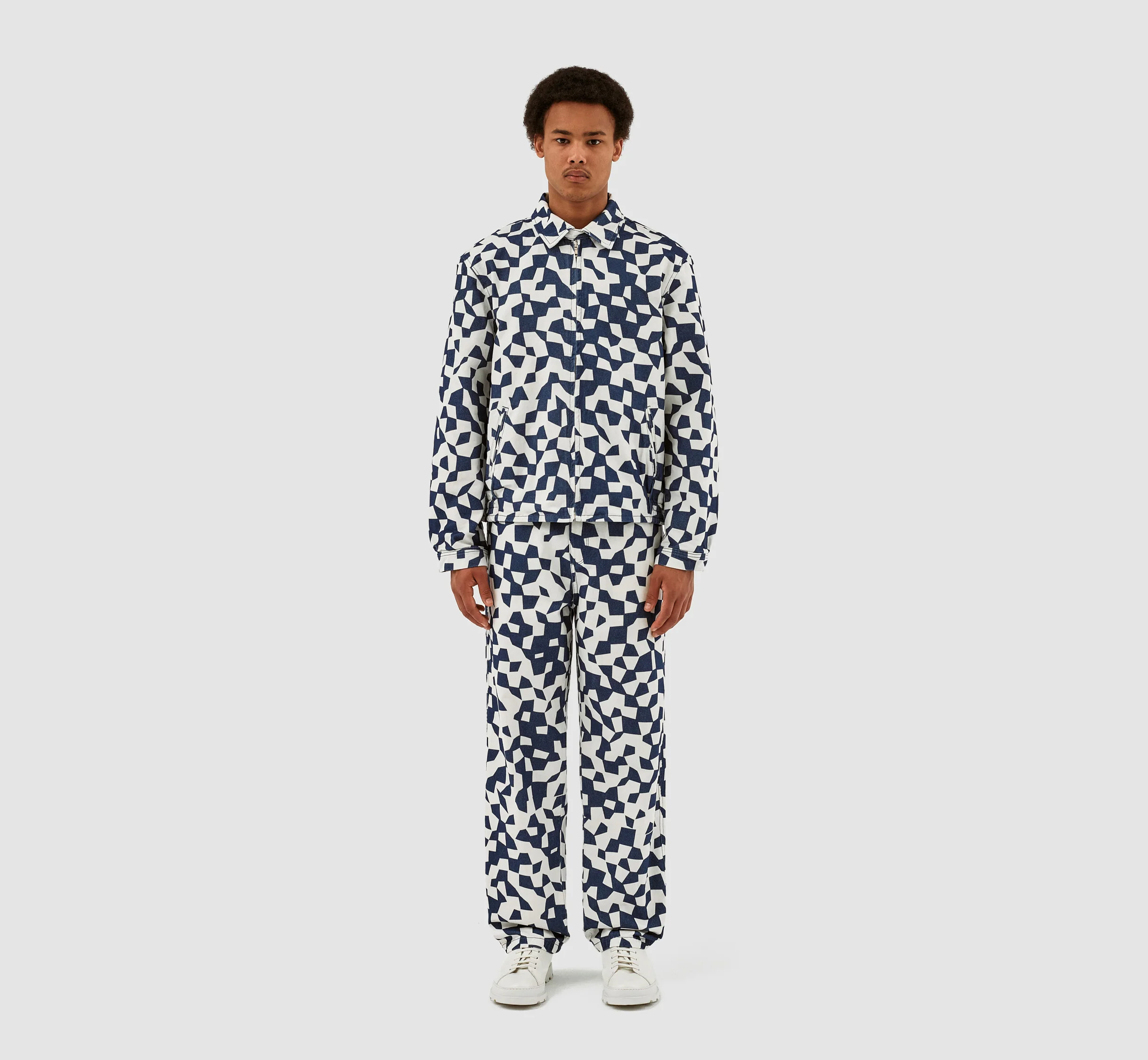 Veste abstraite Jackson - Marine/Blanc - Image 5