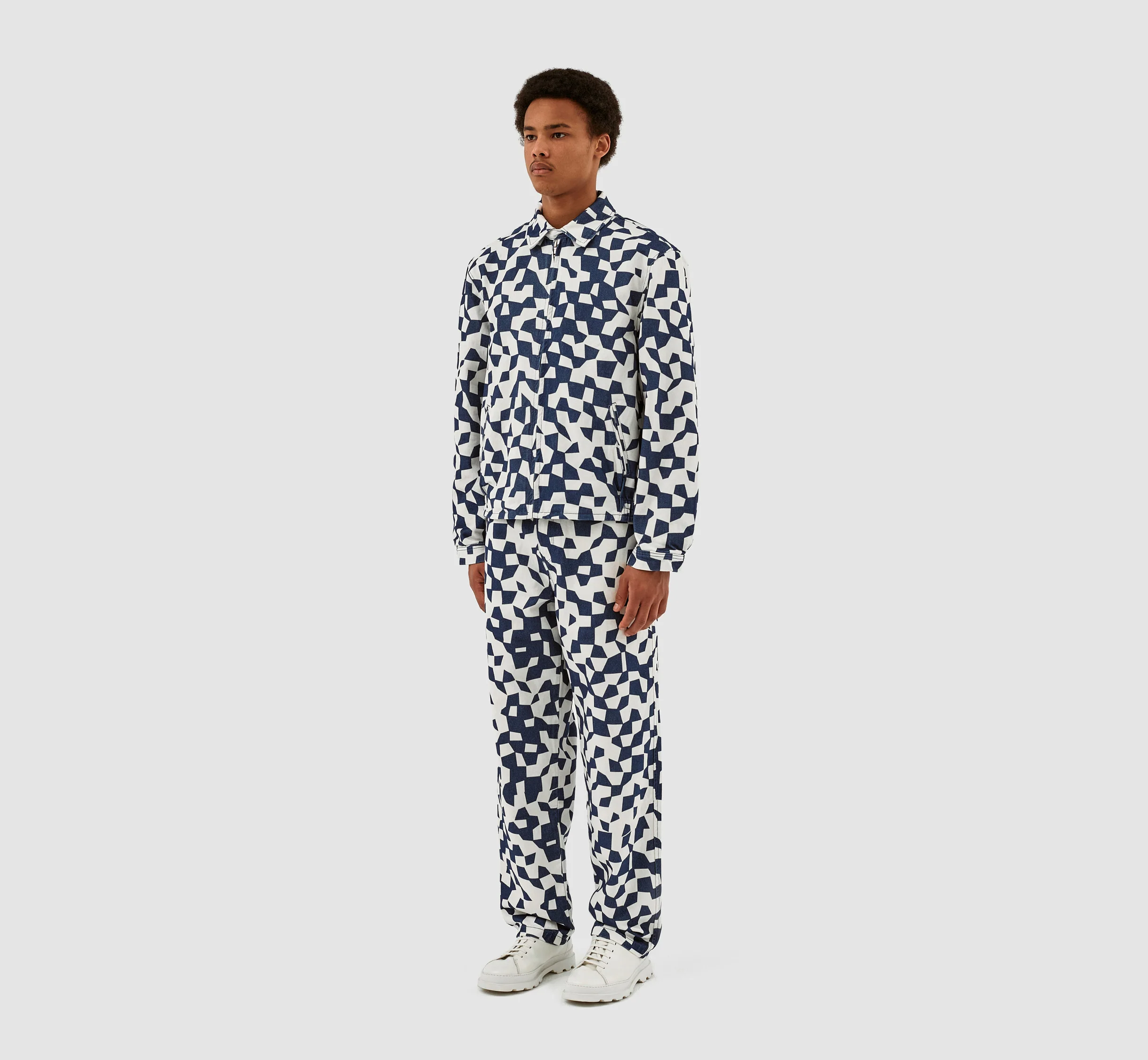 Veste abstraite Jackson - Marine/Blanc - Image 6