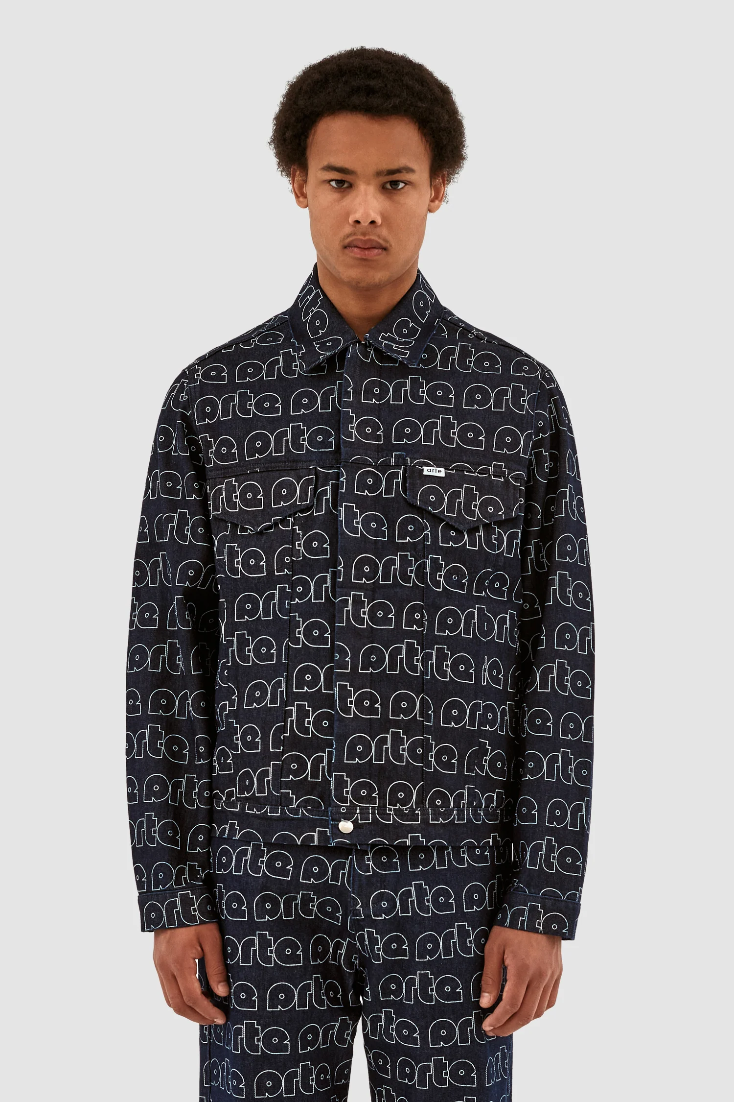 Veste Jackson avec logo Allover - Bleu/Blanc - Image 2
