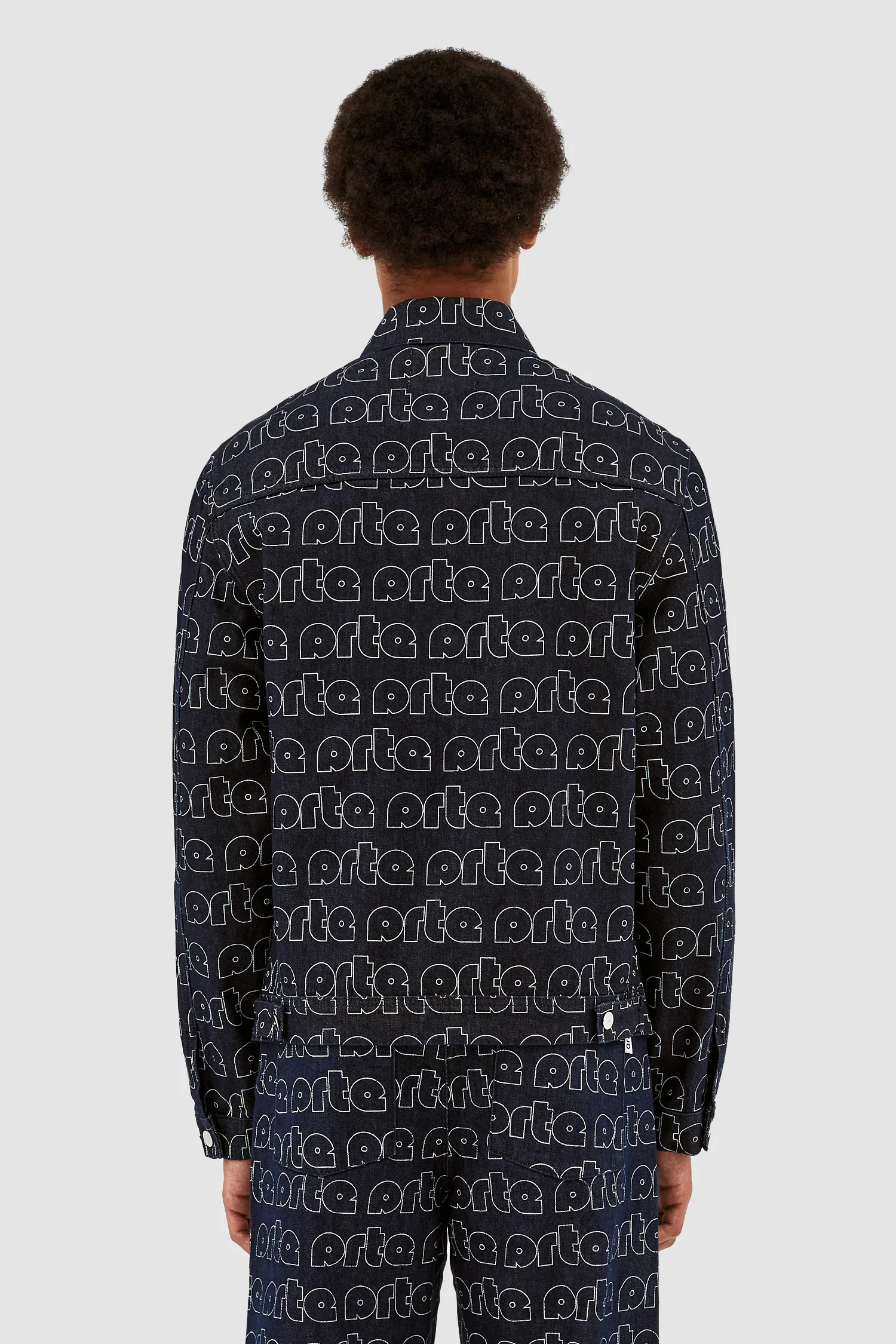 Veste Jackson avec logo Allover - Bleu/Blanc - Image 3