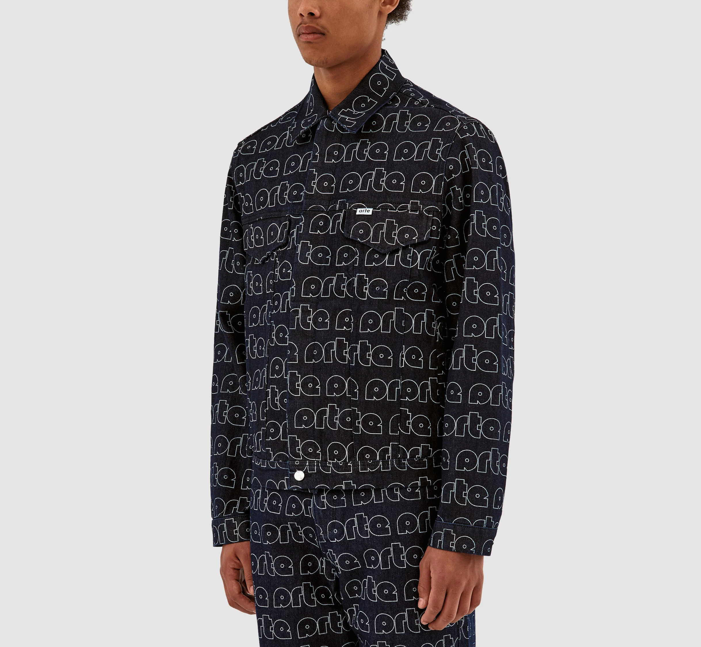 Veste Jackson avec logo Allover - Bleu/Blanc - Image 4