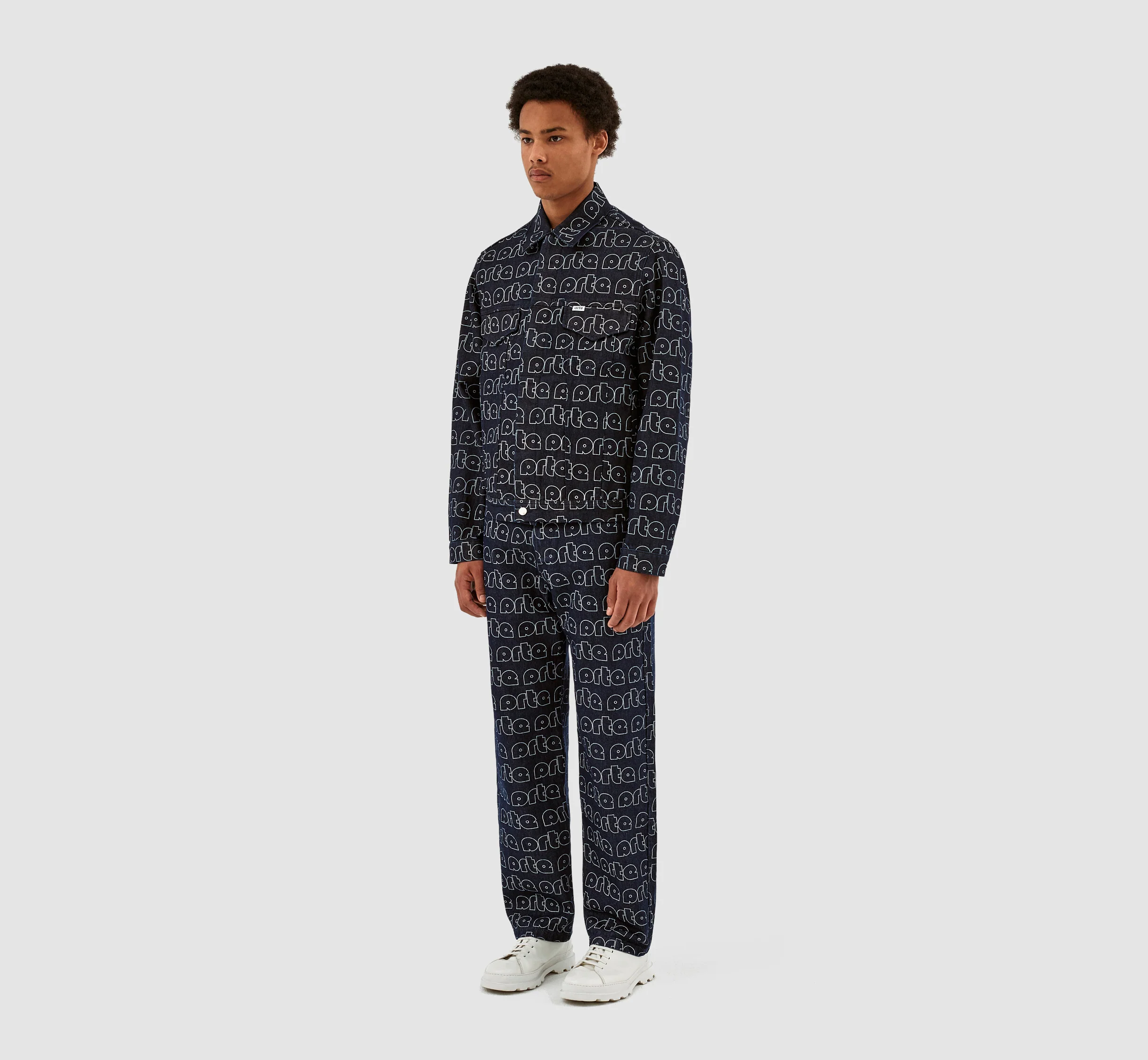 Veste Jackson avec logo Allover - Bleu/Blanc - Image 6