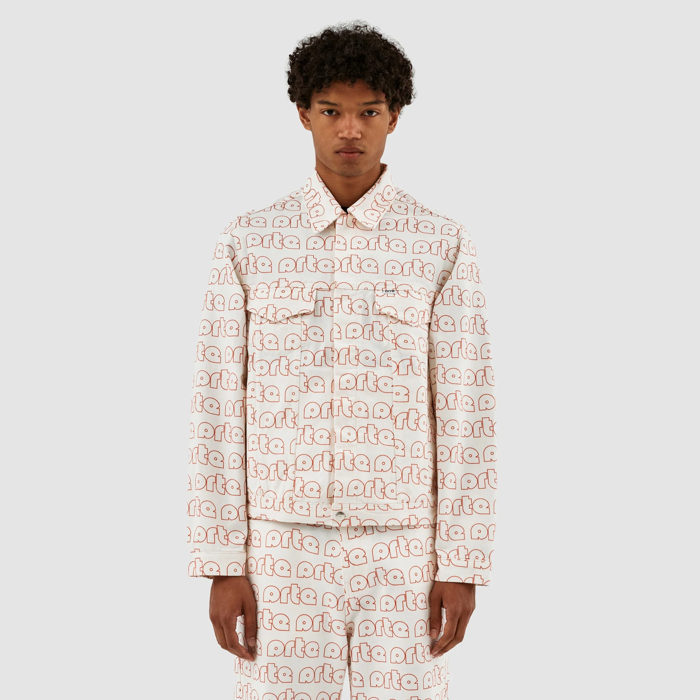 Veste Jackson avec logo Allover - Rouge/Blanc