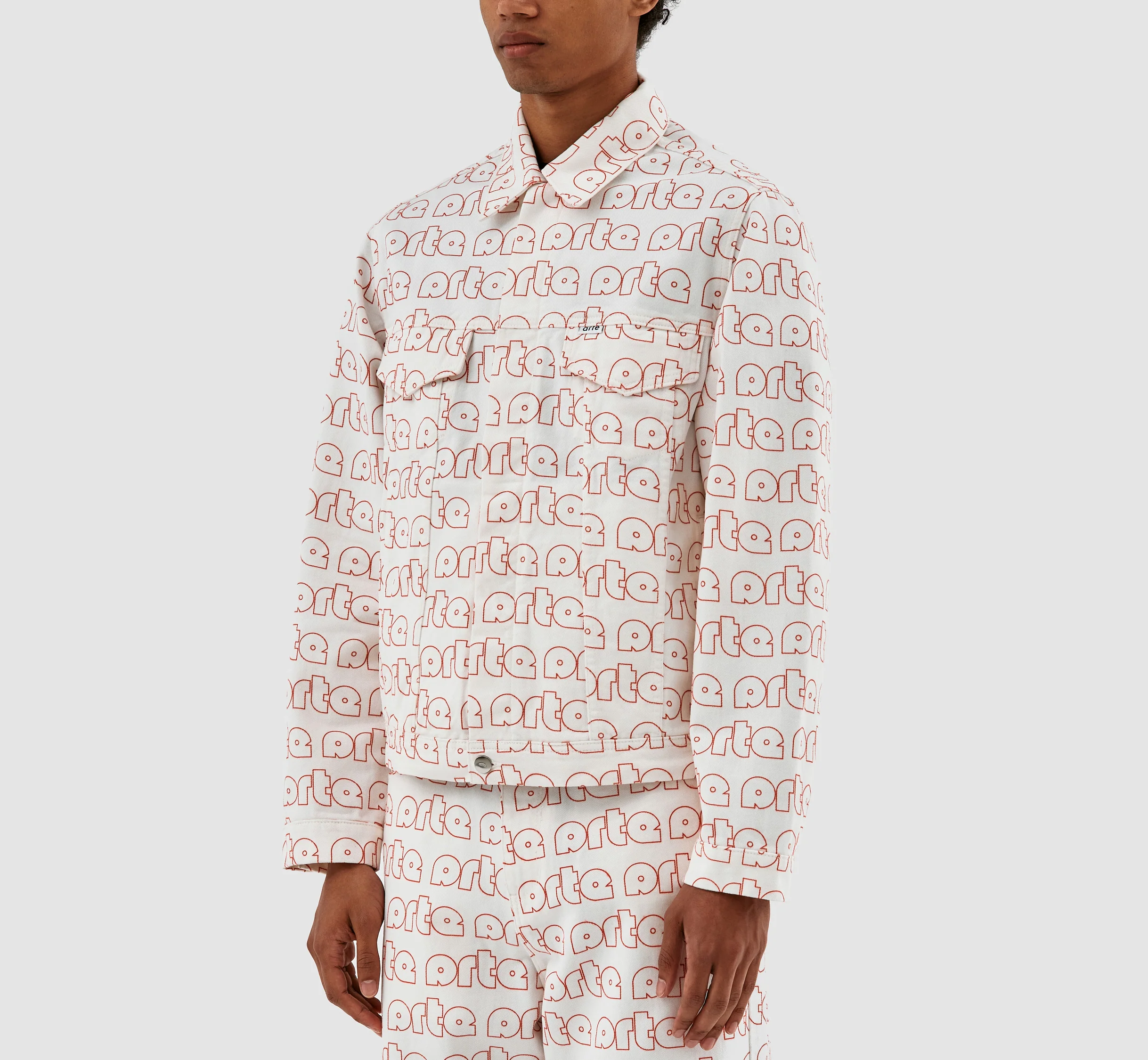 Veste Jackson avec logo Allover - Rouge/Blanc - Image 4