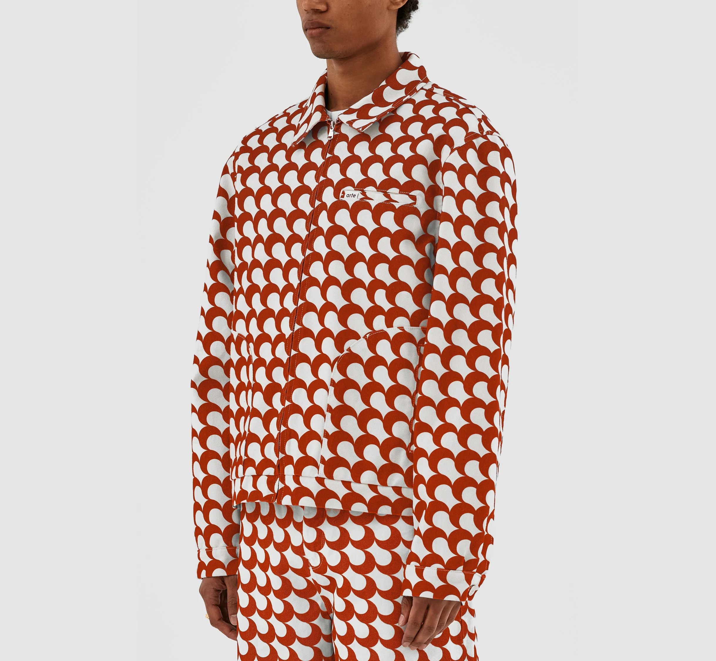 Veste Jackson Imprimé Bau - Rouge/Blanc - Image 4