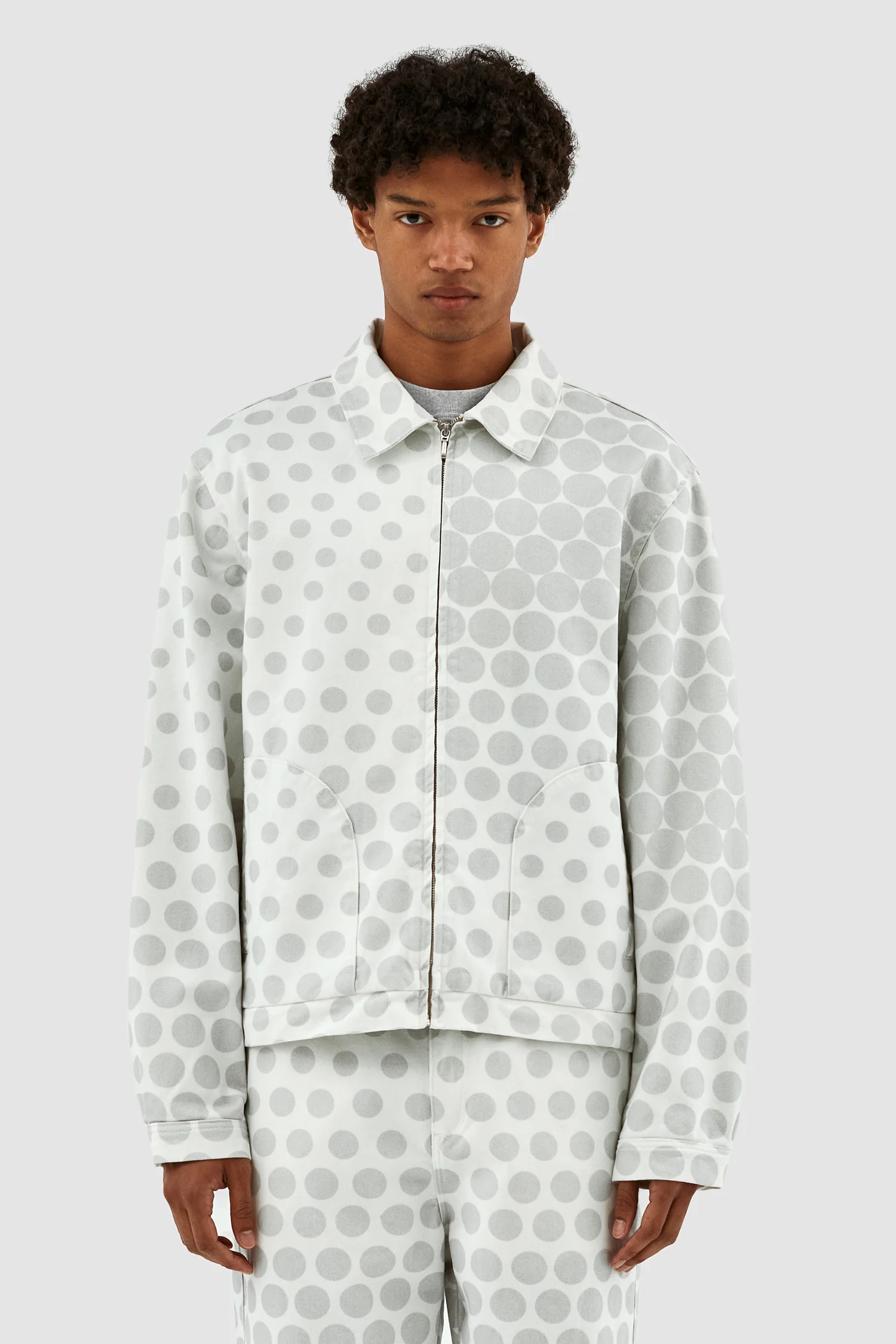 Veste à pois Jackson - Crème/Gris clair - Image 2