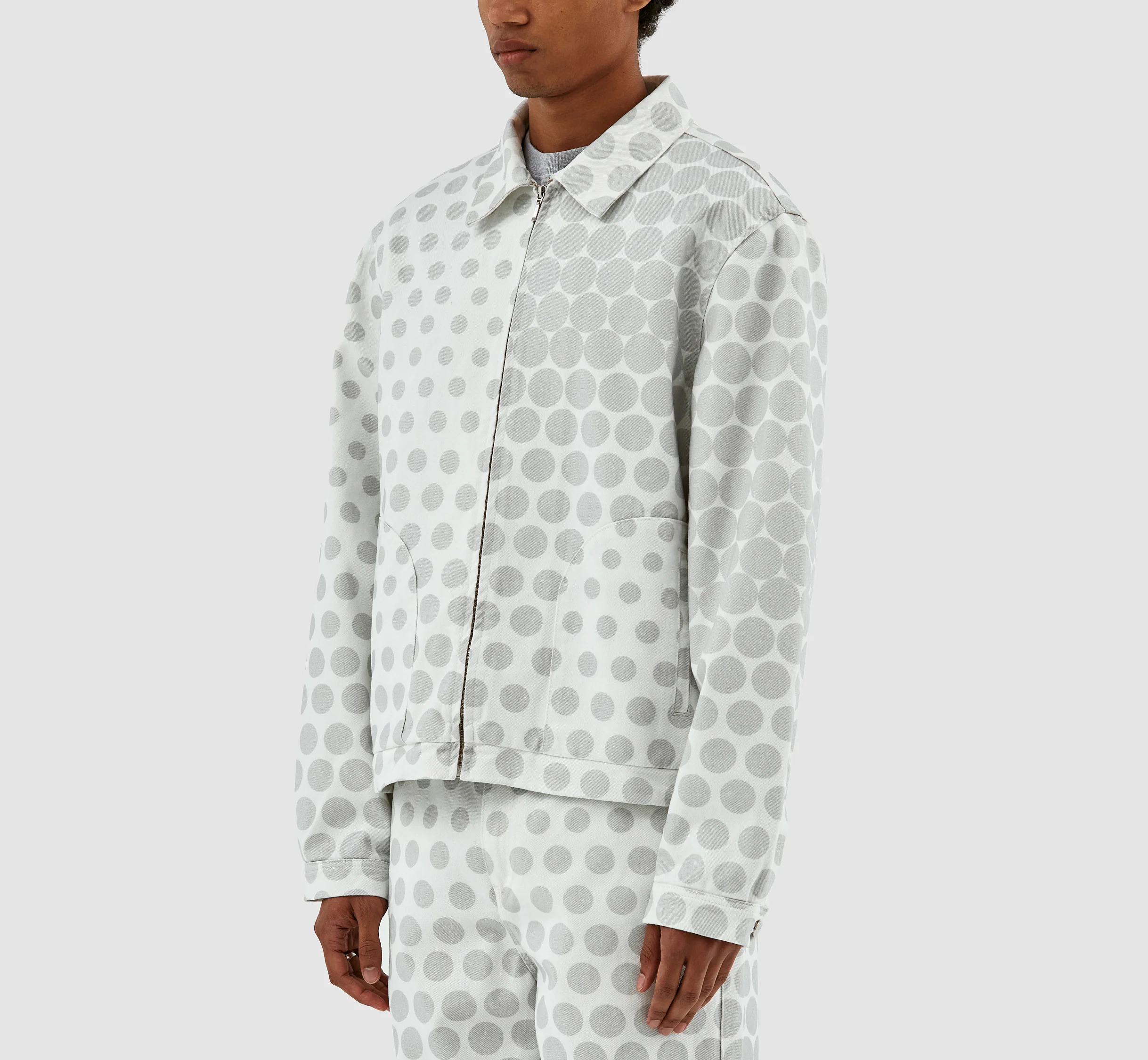 Veste à pois Jackson - Crème/Gris clair - Image 4