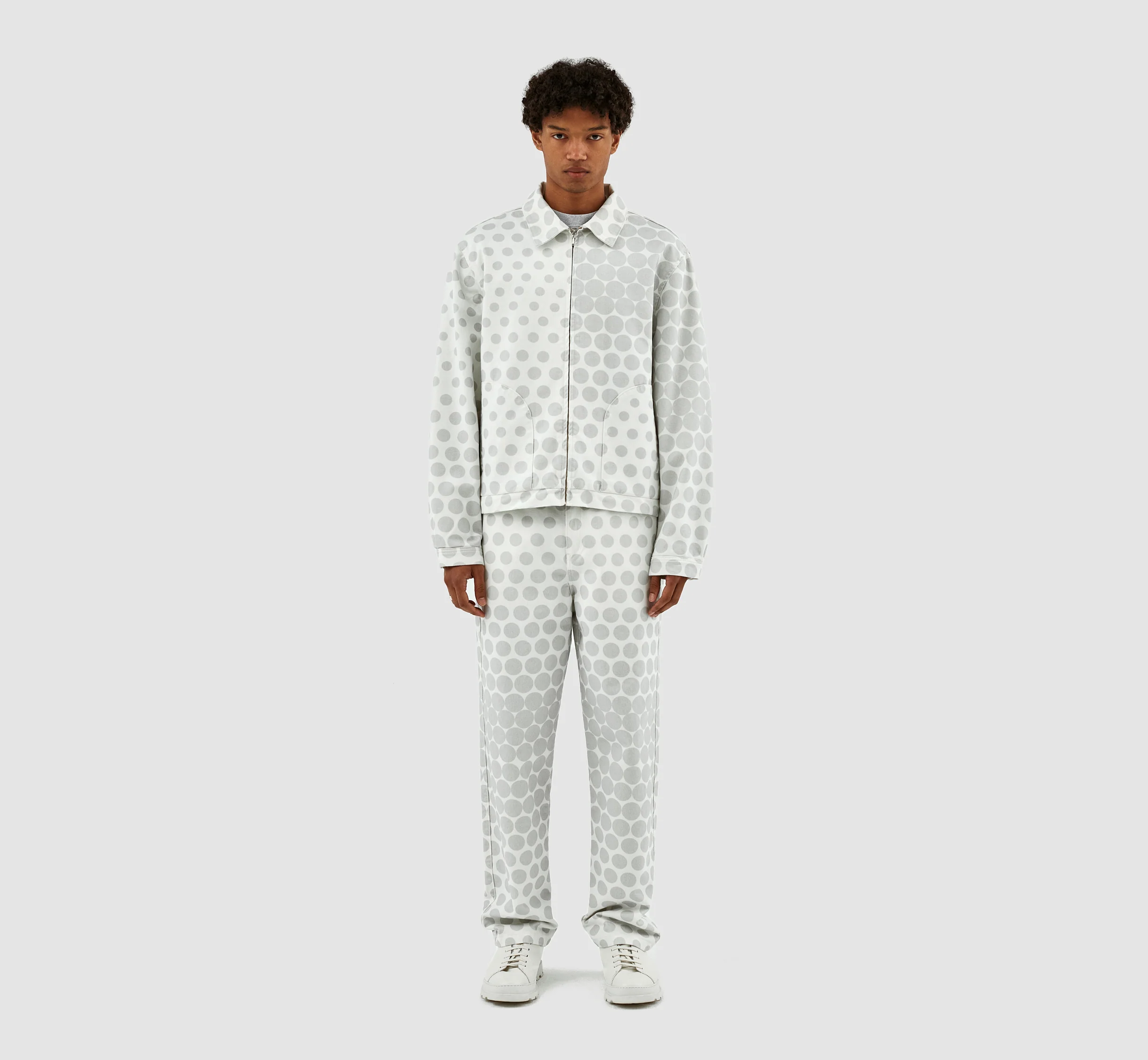 Veste à pois Jackson - Crème/Gris clair - Image 5