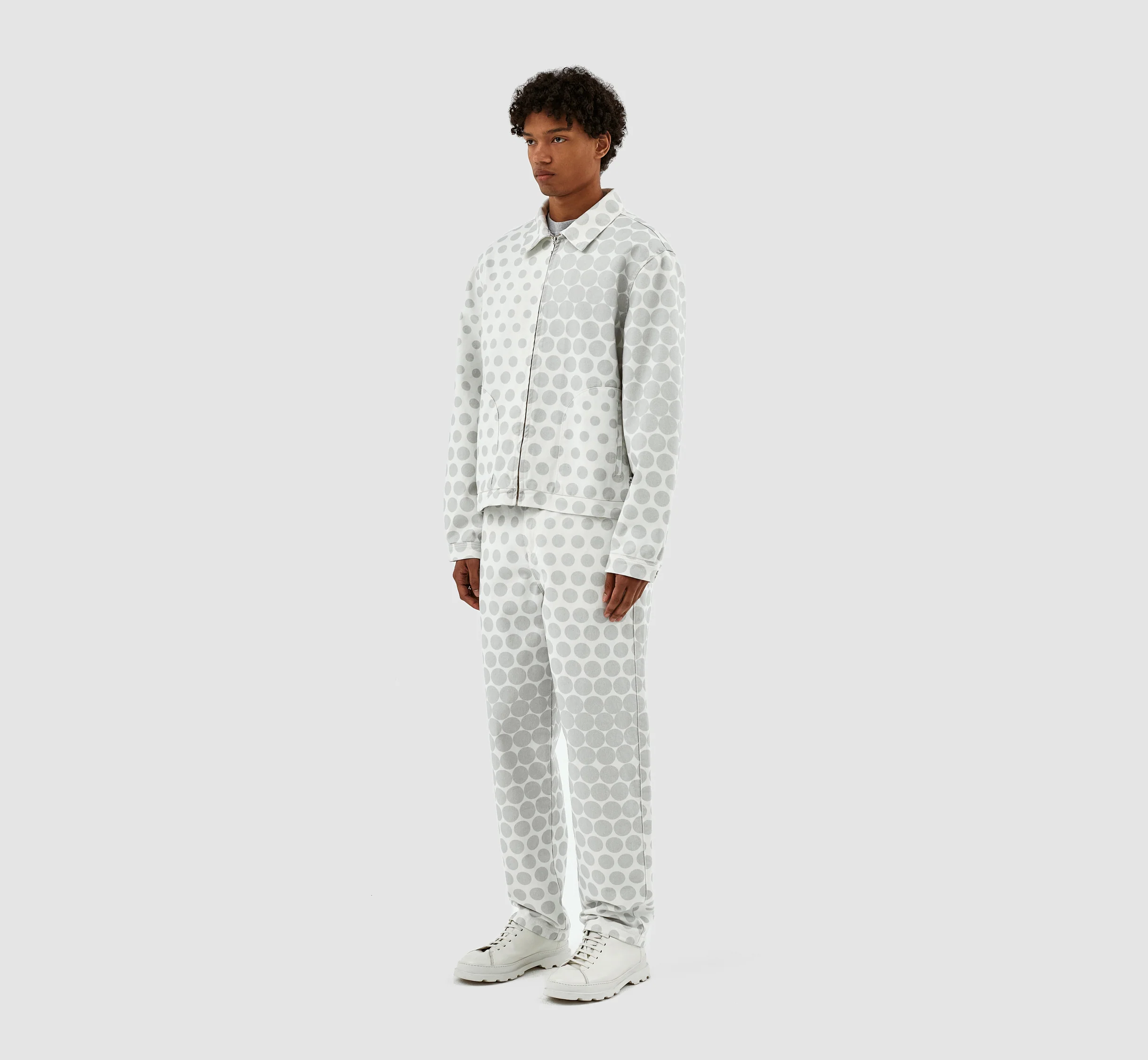 Veste à pois Jackson - Crème/Gris clair - Image 6