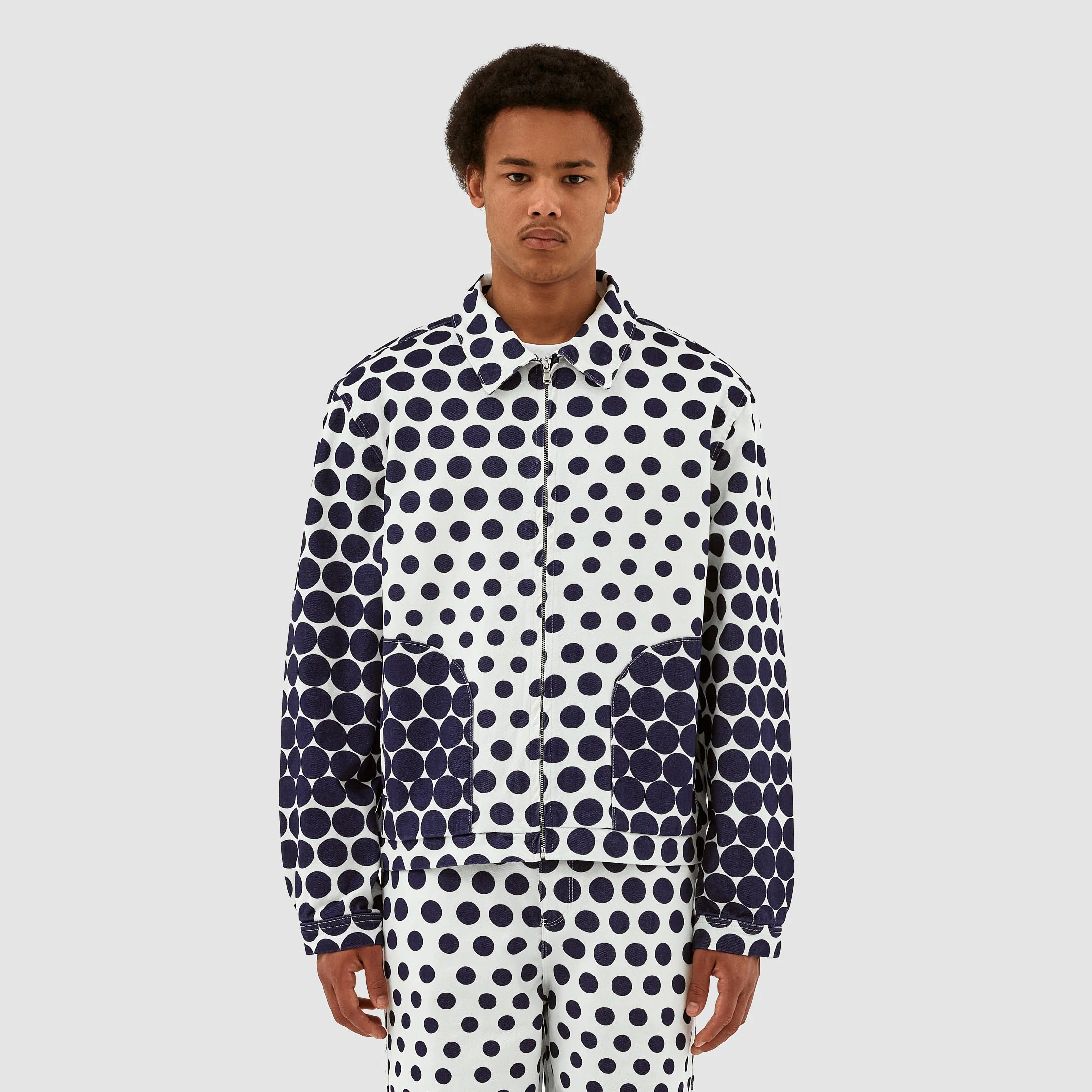 Veste à pois Jackson - Marine/Blanc