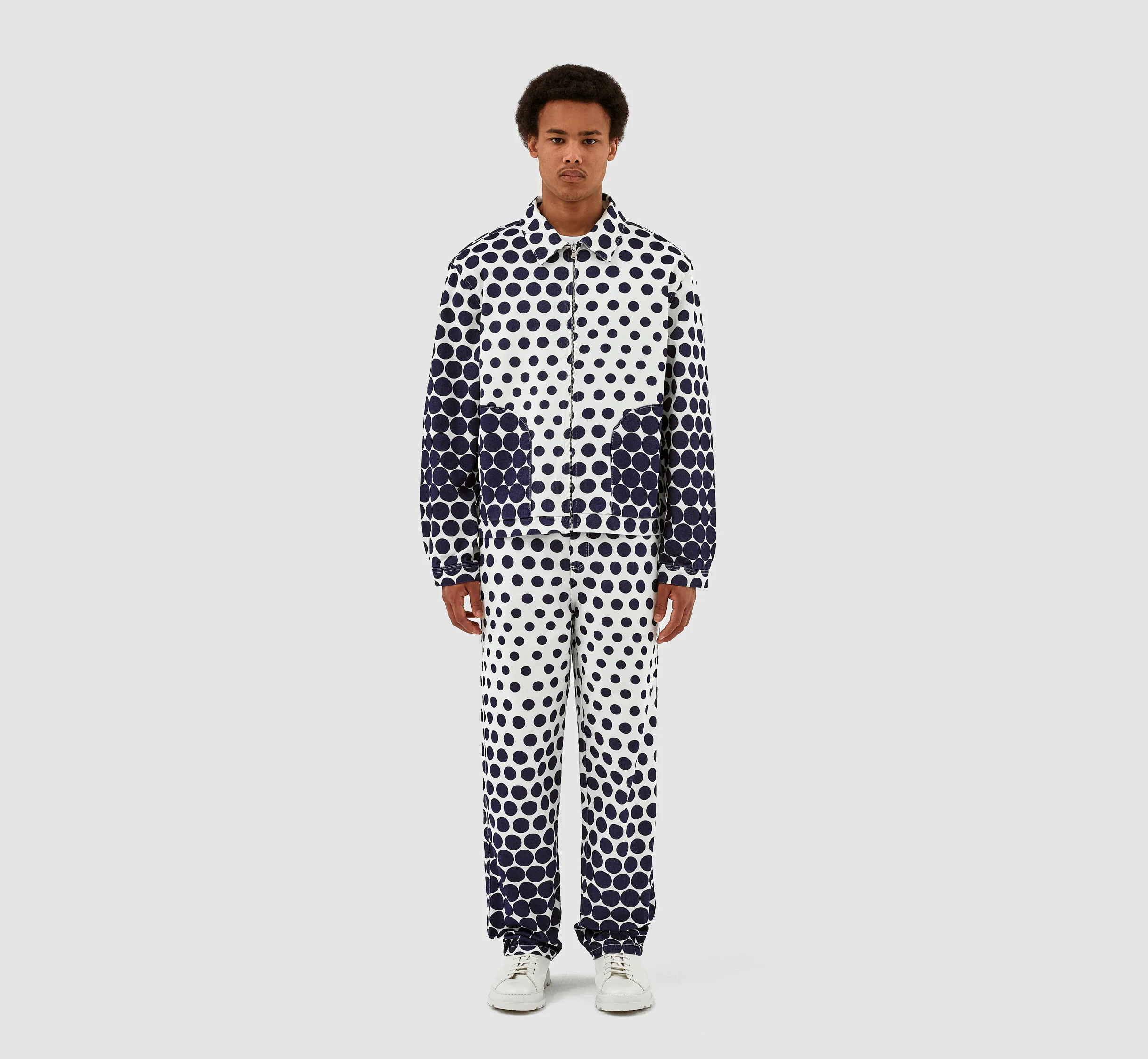 Veste à pois Jackson - Marine/Blanc - Image 5