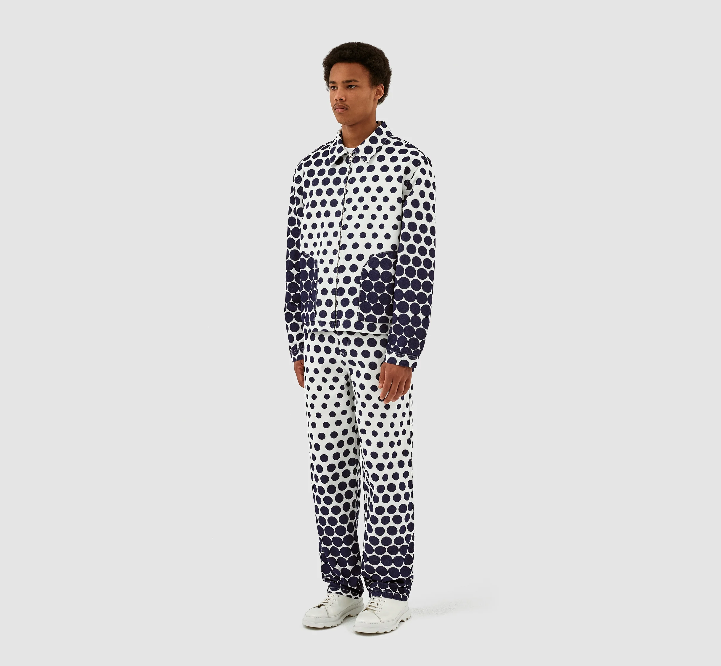 Veste à pois Jackson - Marine/Blanc - Image 6
