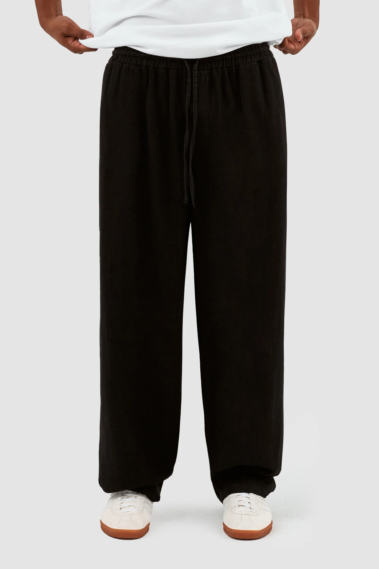 Jan Linnen Pantalon - Noir - Image 2