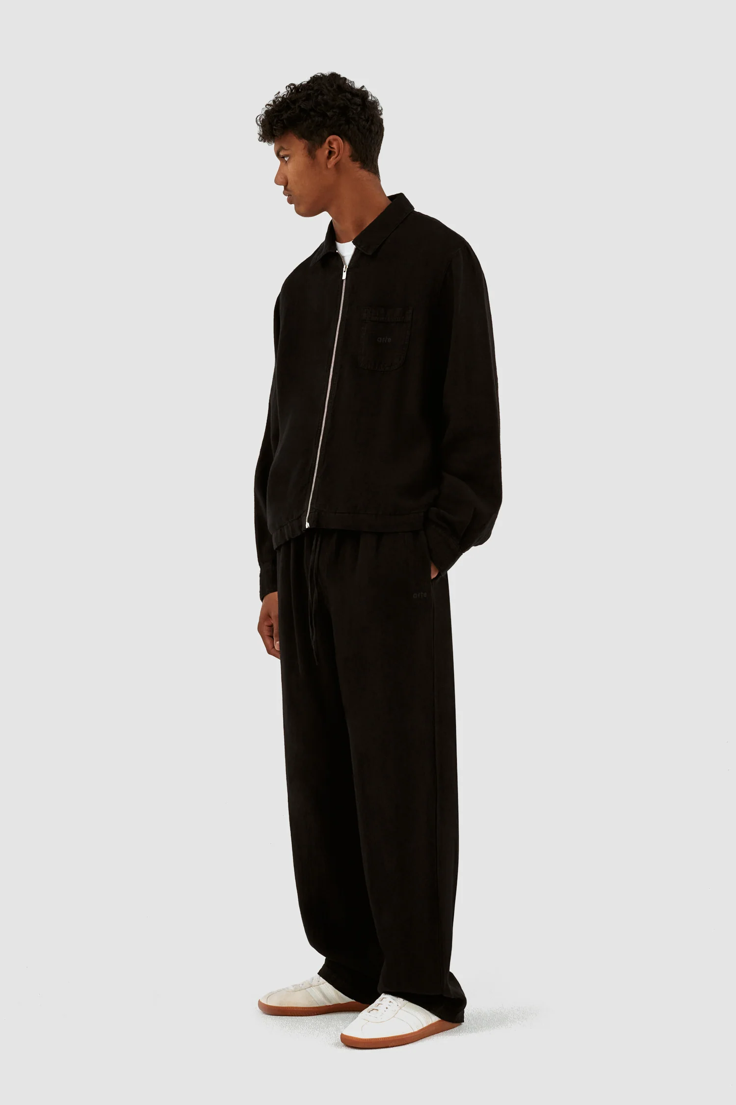 Jan Linnen Pantalon - Noir - Image 5