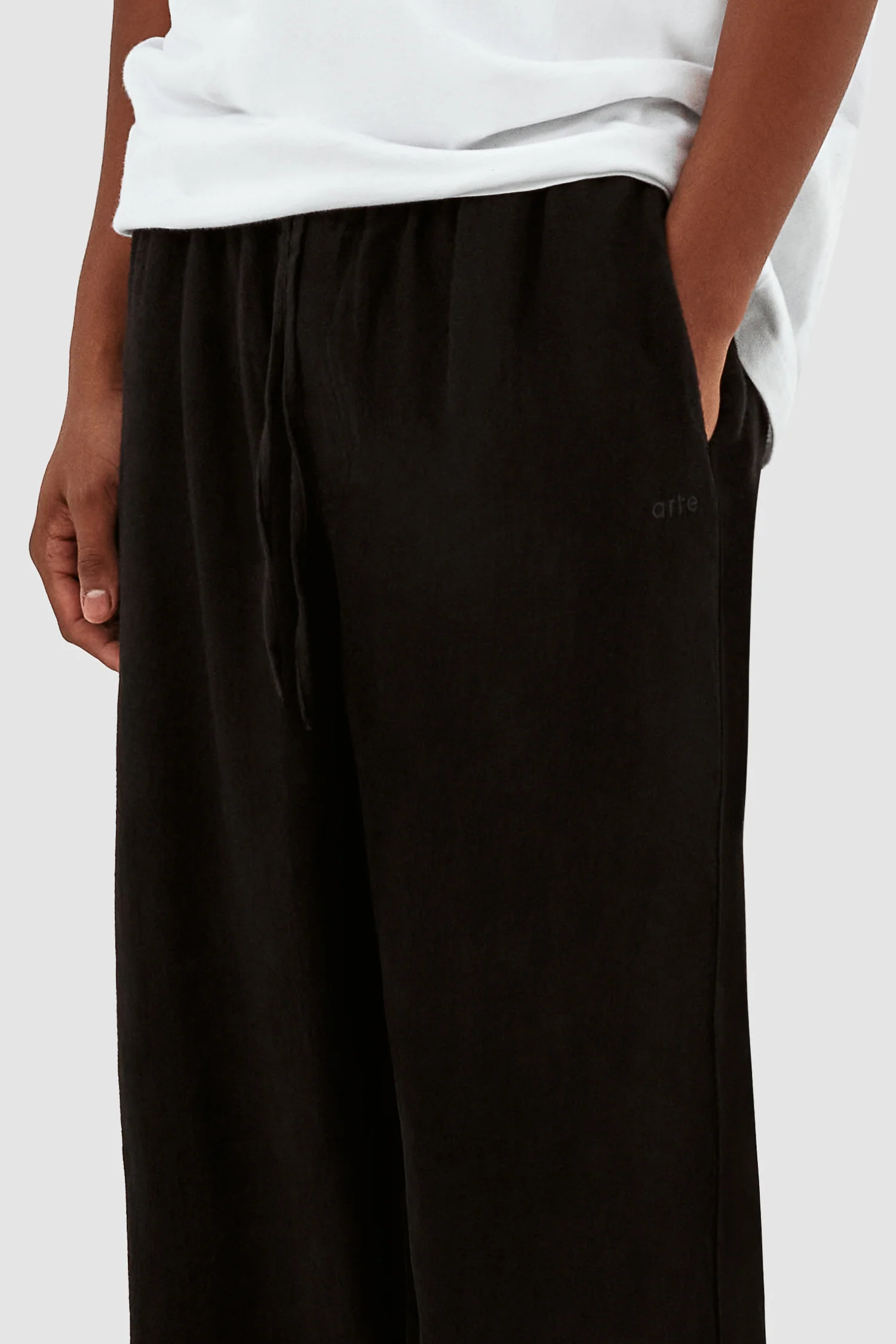 Jan Linnen Pantalon - Noir - Image 8