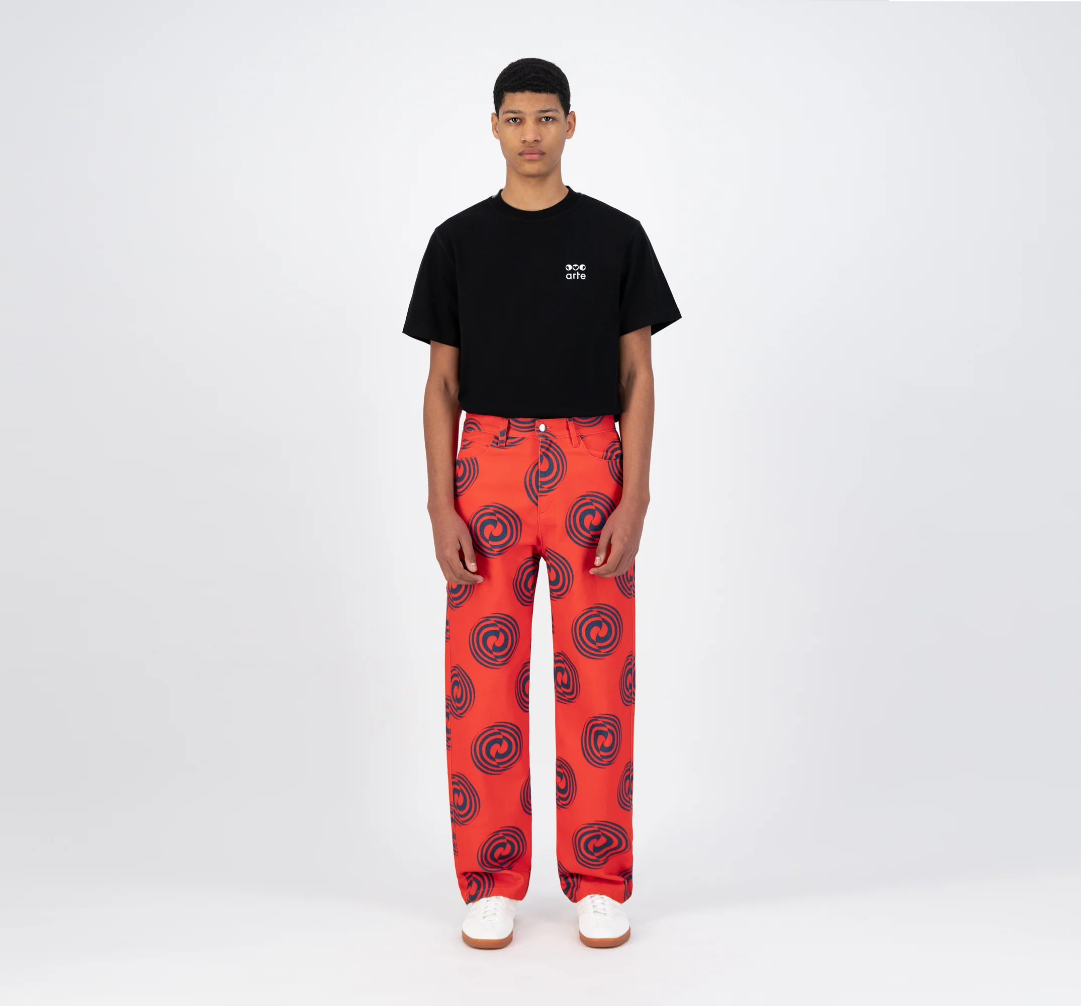 Pantalon Janco Swirl - Rouge/Marine - Image 4