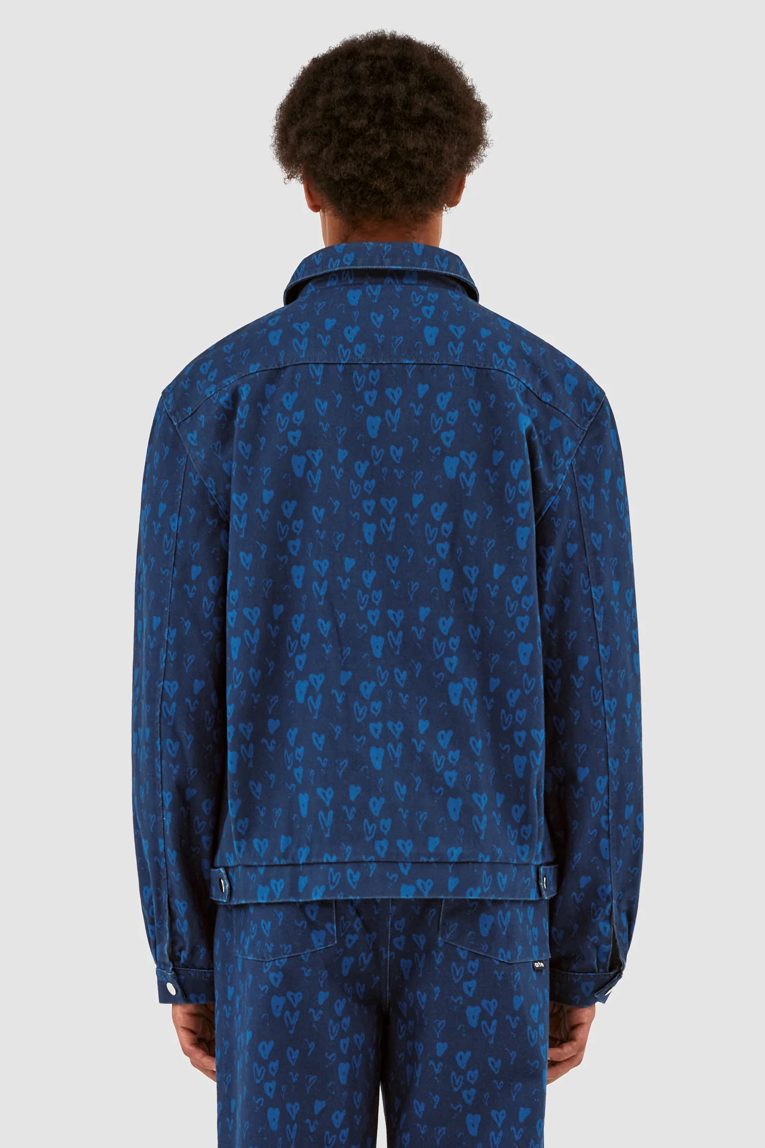 Veste Jean Allover Heart - Navy/Blue - Image 3