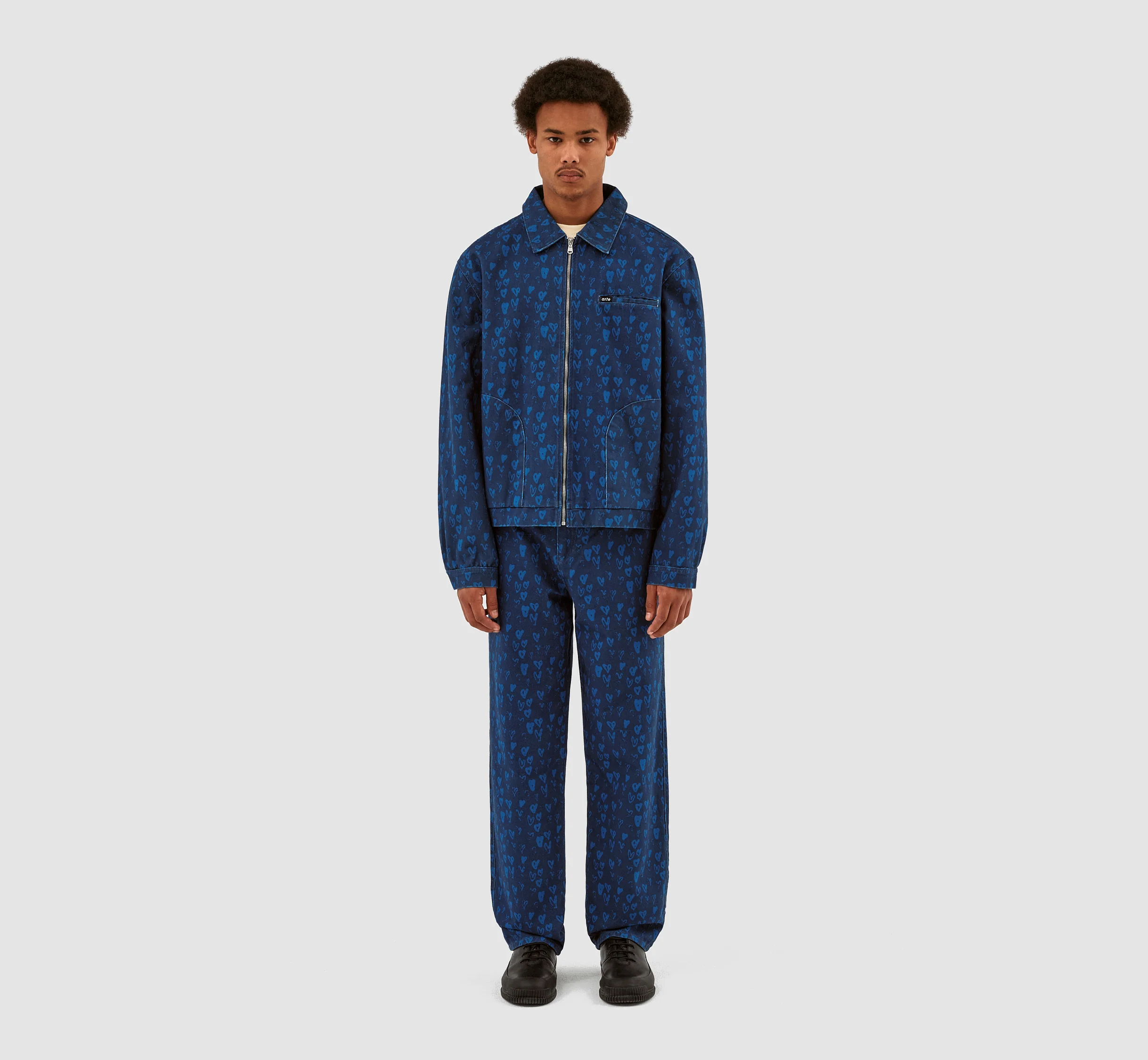 Veste Jean Allover Heart - Navy/Blue - Image 5