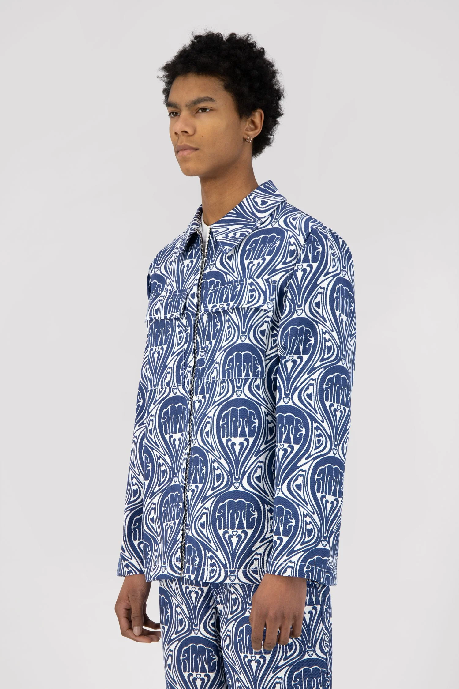 Veste Jean Novo - Bleu/Blanc - Image 2